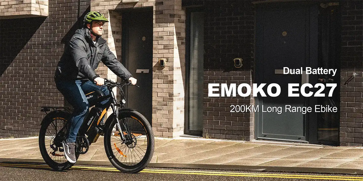 Emoko EC27 Pro dual battery electric bike in use