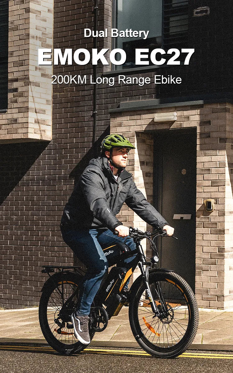 Emoko EC27 Pro long range electric bike lifestyle image