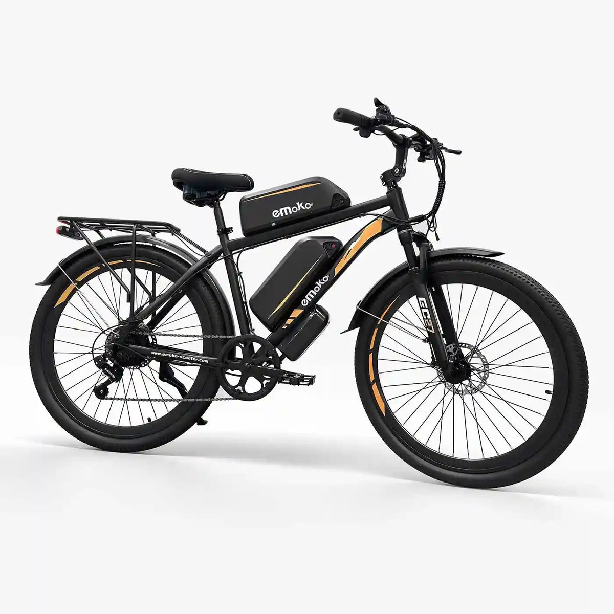 Emoko EC27 electric bike front three-quarter view
