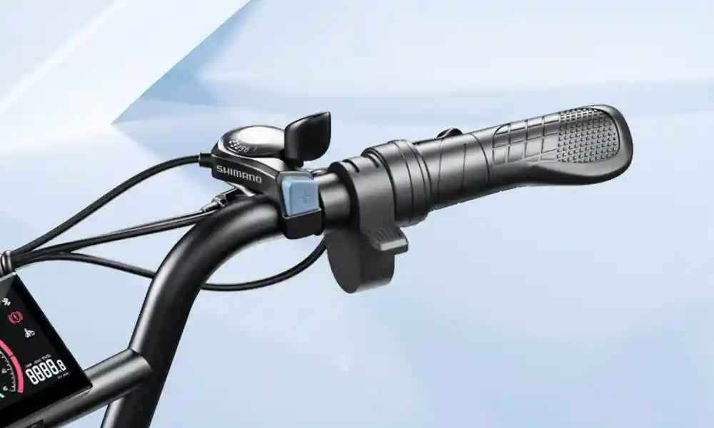Emoko C99 electric bike handlebar throttle and shifter controls
