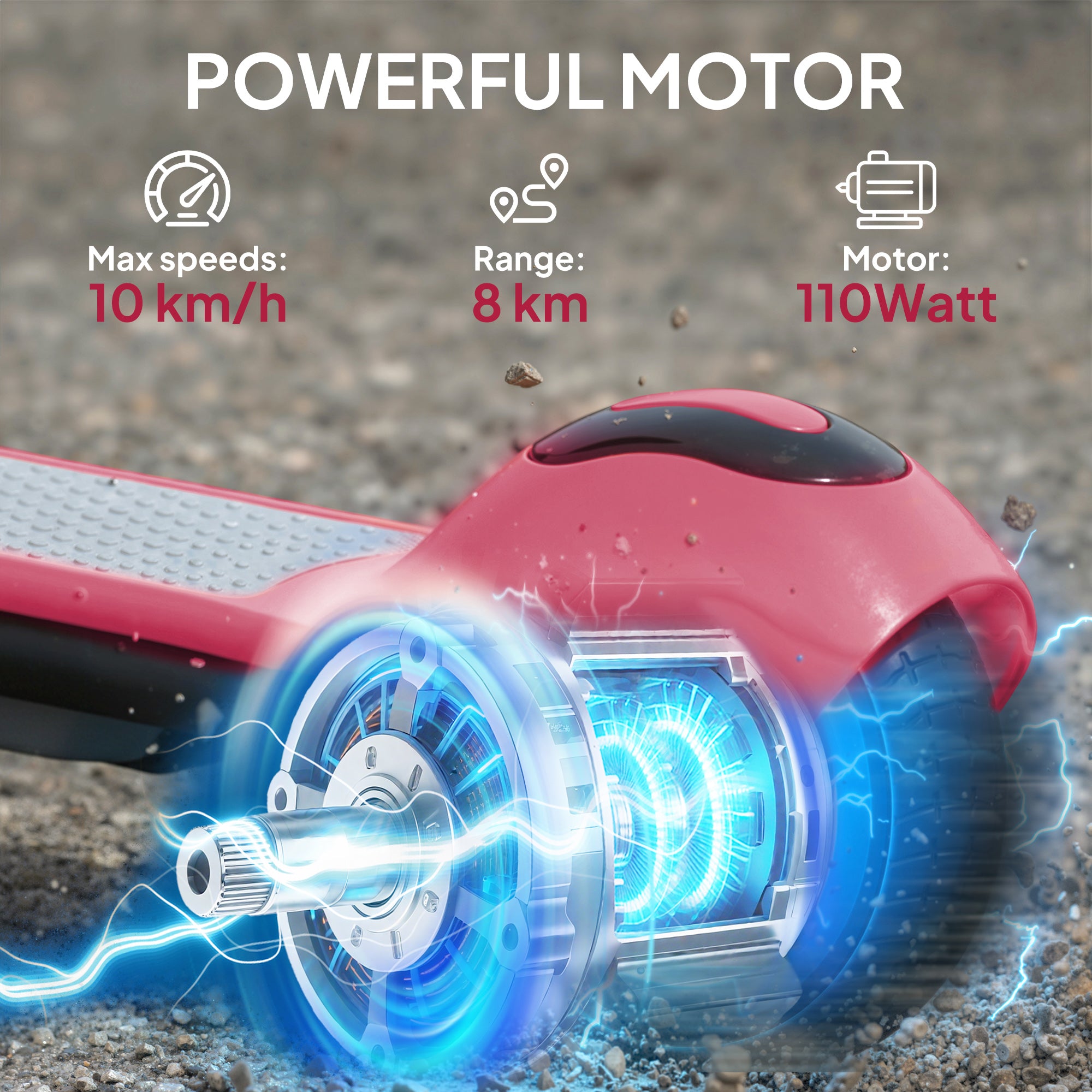 SPORTNOW Kids Electric Scooter with LED Display