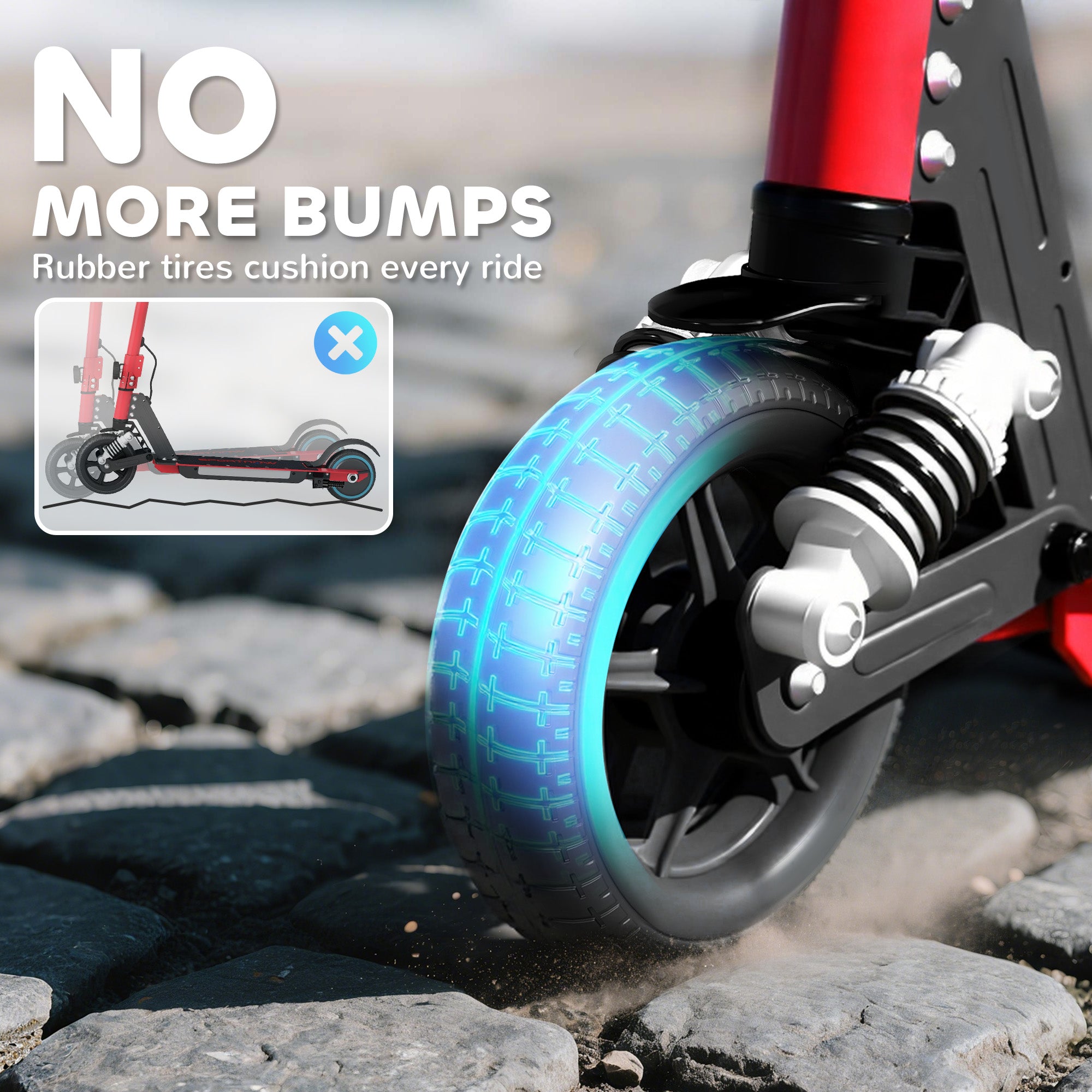 SPORTNOW Kids Electric Scooter with Suspension