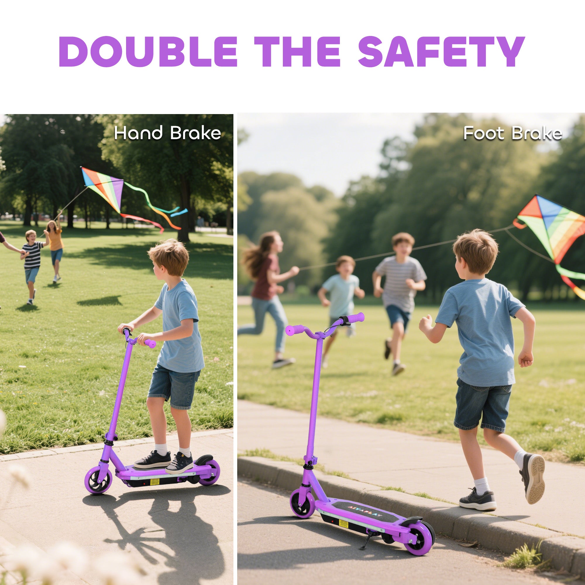 AIYAPLAY Kids Electric Scooter 6-14