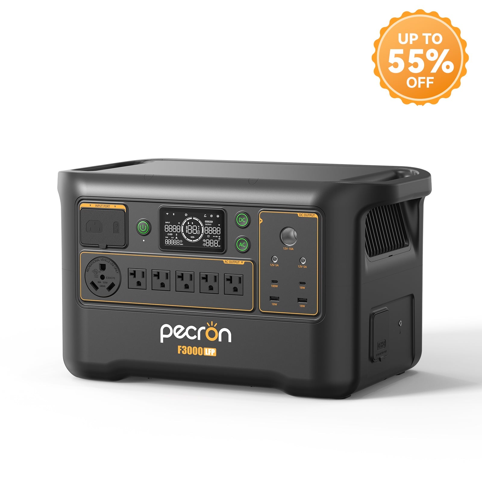 PECRON F3000LFP 3072Wh 3600W portable power station