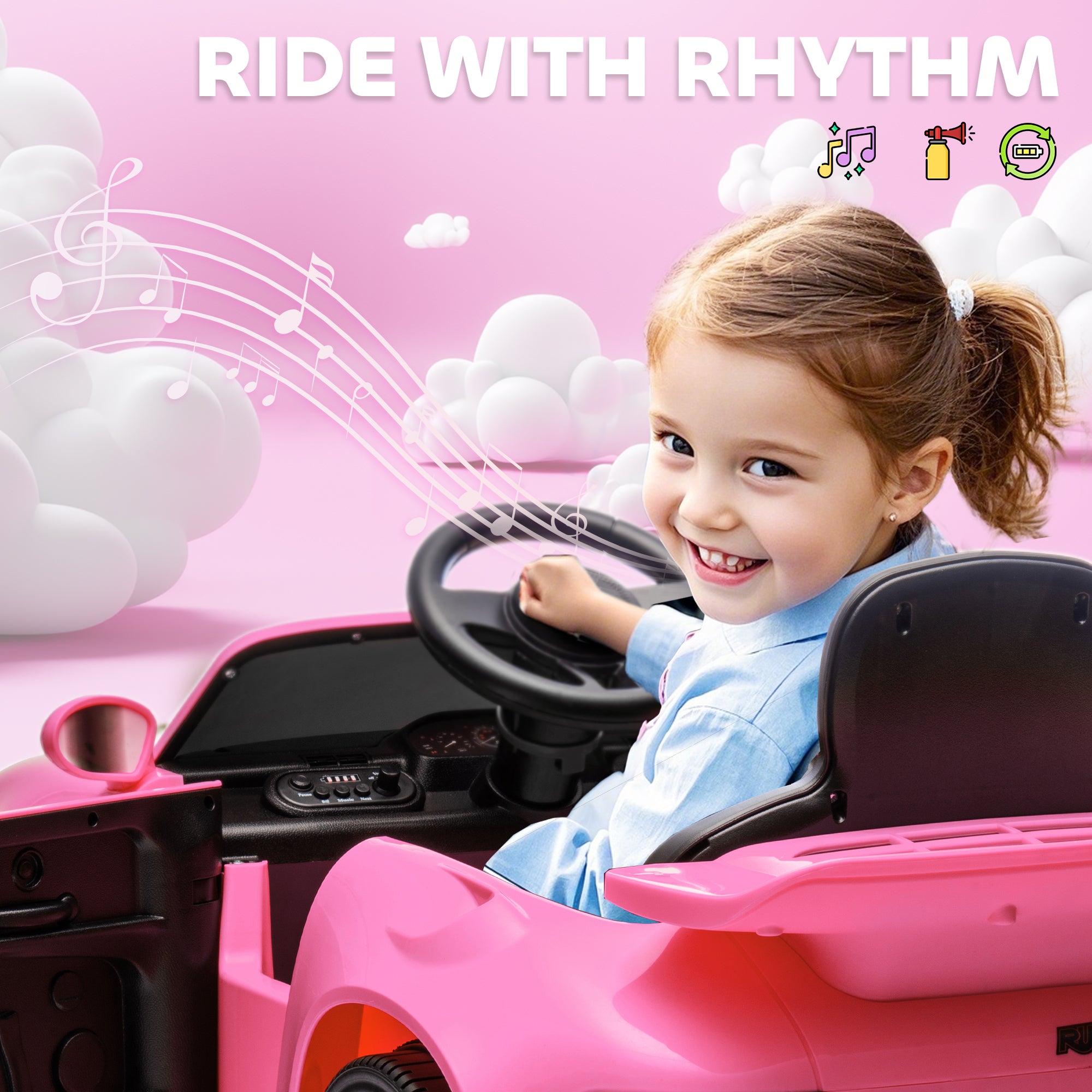 AIYAPLAY RUF CTR Yellowbird Kids Electric Ride-On Car