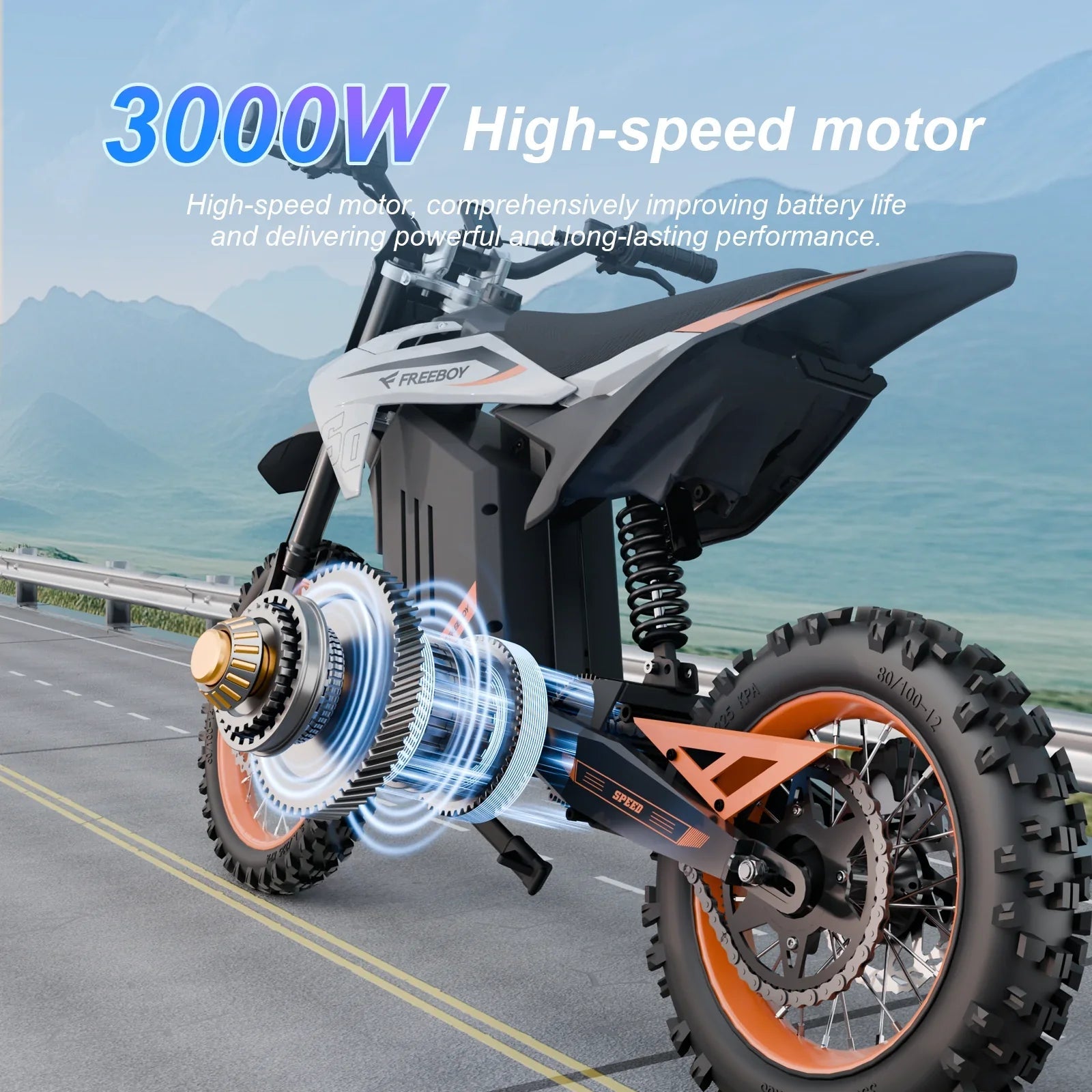 Freeboy Y88 Electric Dirt Bike – 3000W – image 3