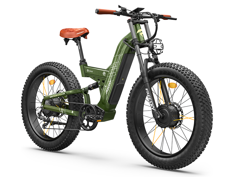 FREESKY Warrior Pro M-530 Electric Bike - Green