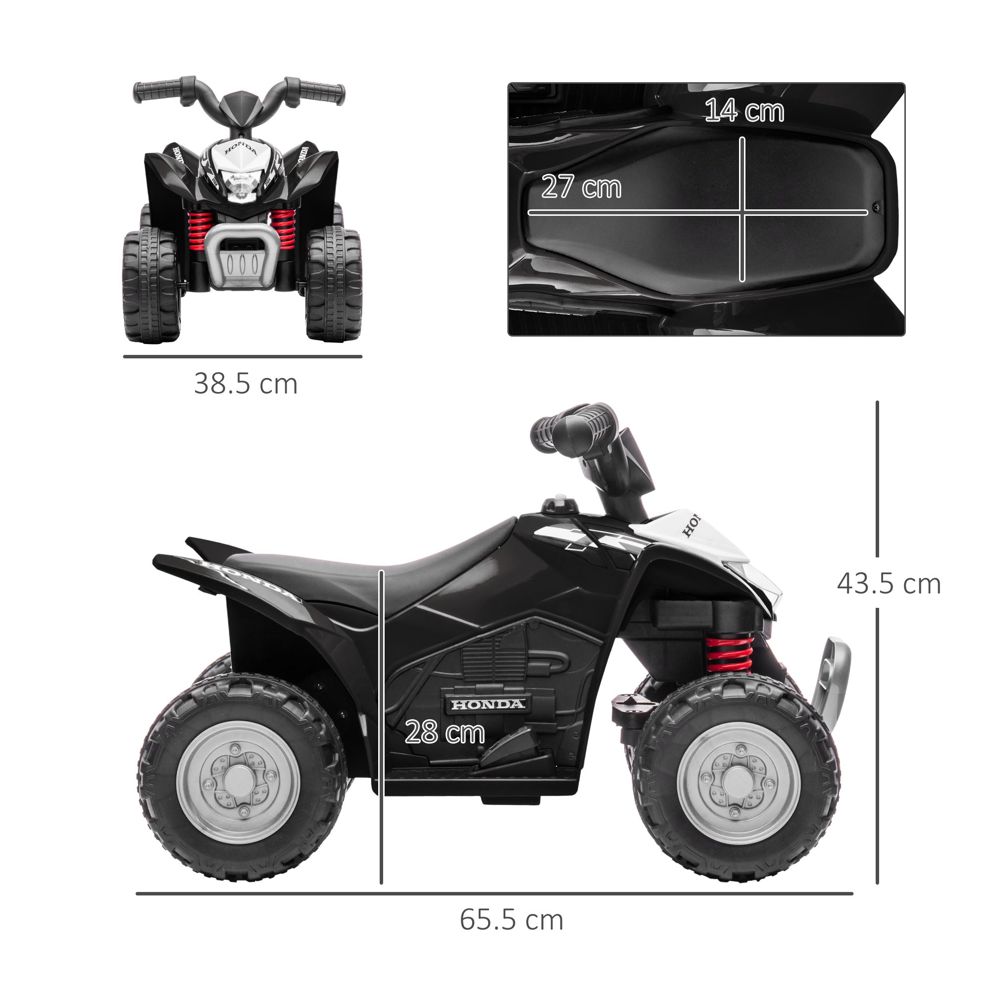 AIYAPLAY Honda 6V Kids Electric Quad Bike