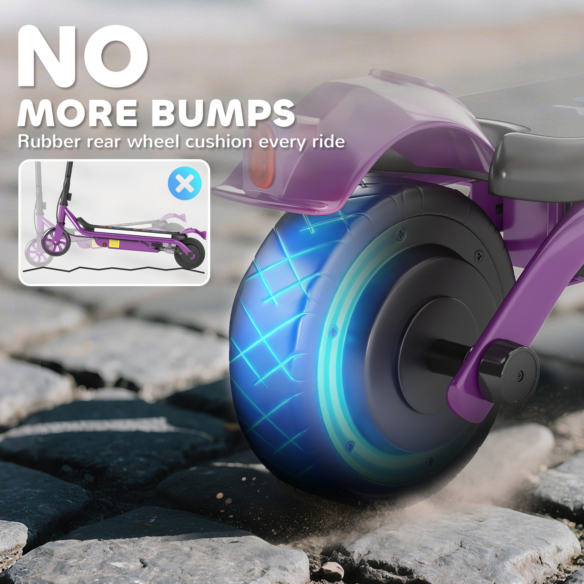 AIYAPLAY Kids Electric Scooter Dual Brakes