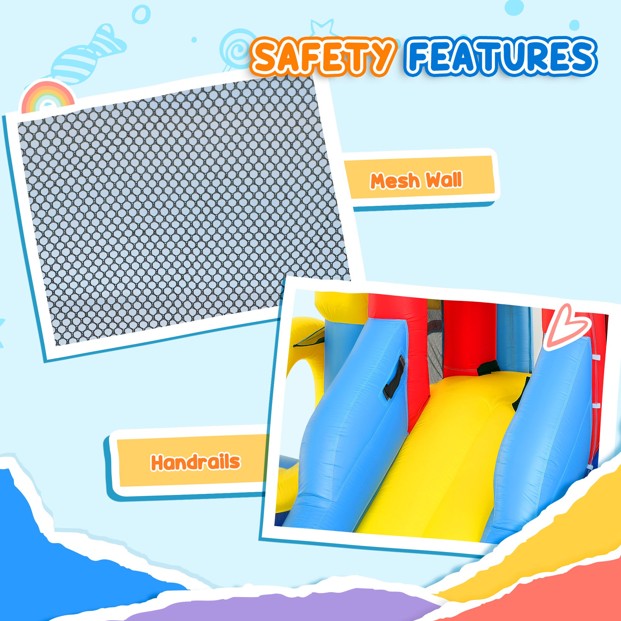 AIYAPLAY 6-in-1 Water Bounce House with 2 Slides