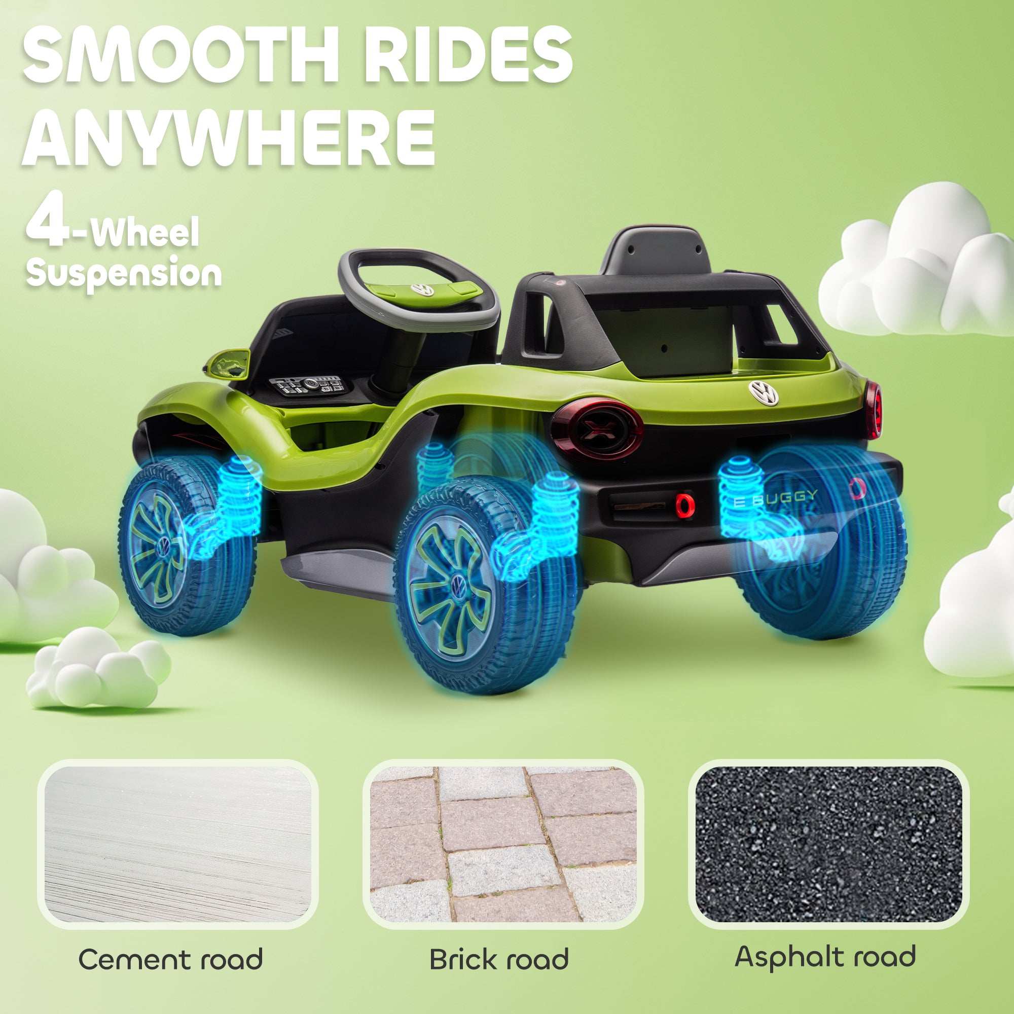 AIYAPLAY Volkswagen Kids Electric Ride-On Car