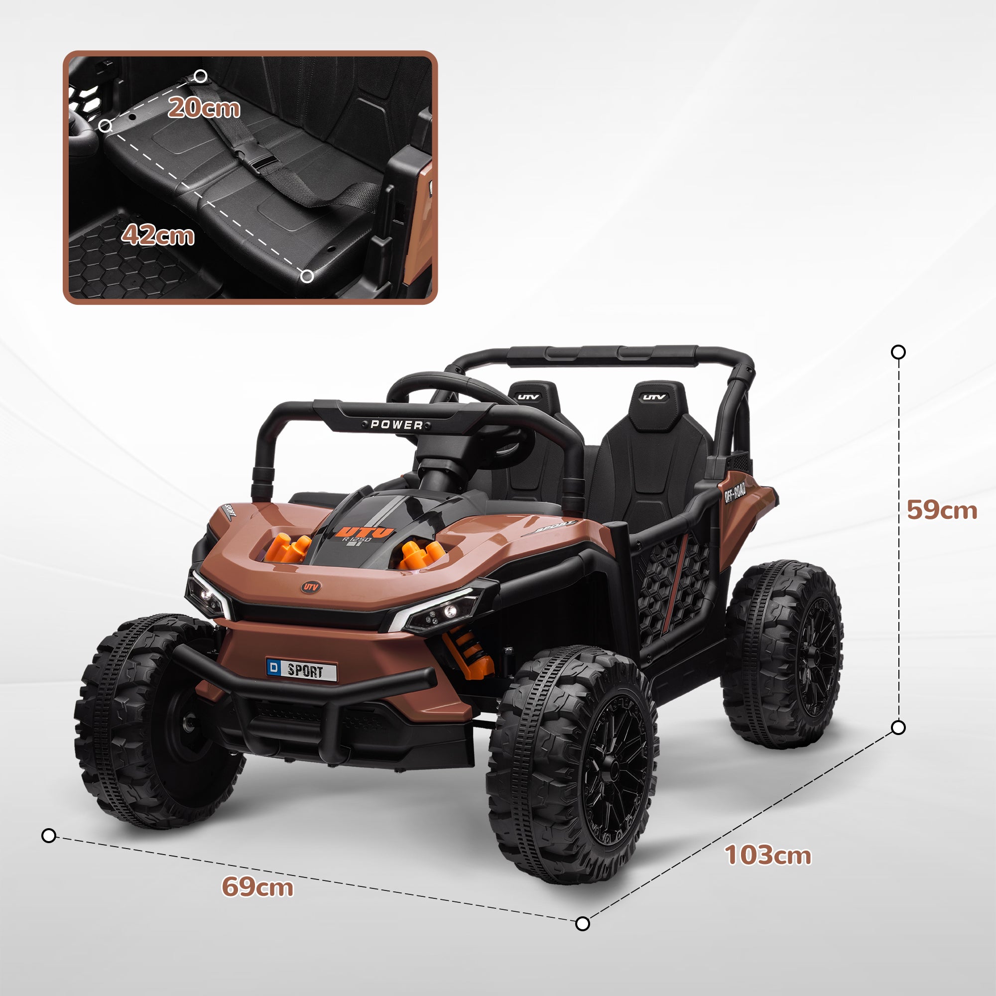 AIYAPLAY 12V Kids Ride-On Truck - Black