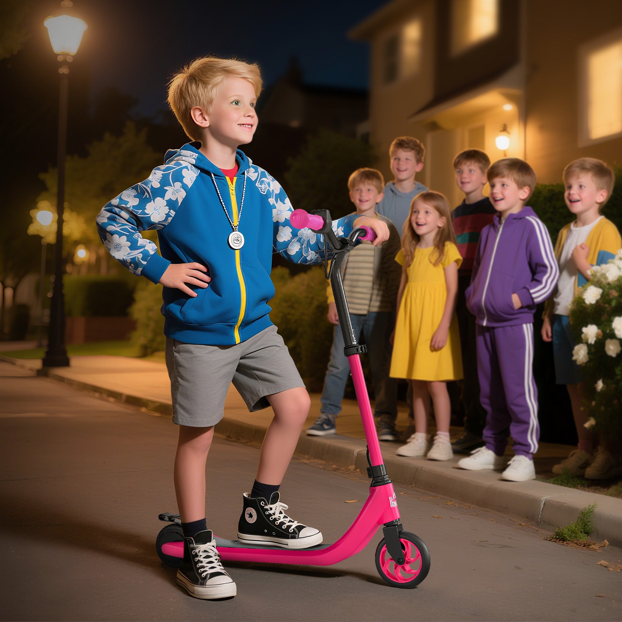 HOMCOM Kids Electric Scooter Adjustable Height