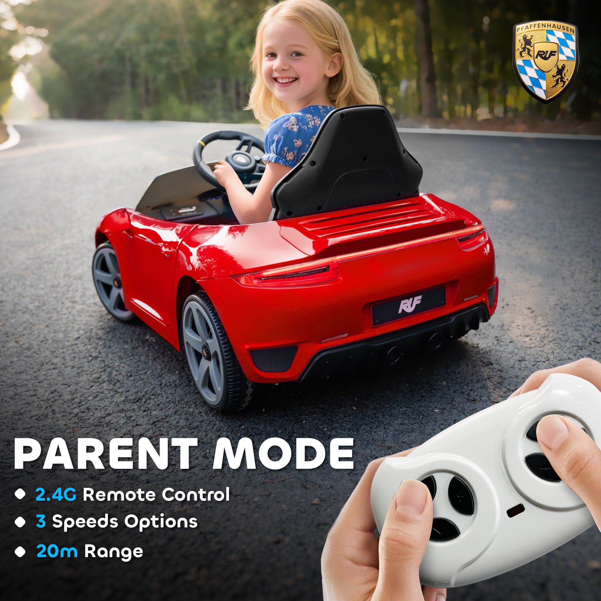 AIYAPLAY RUF GT 12V Kids Electric Ride-On Car