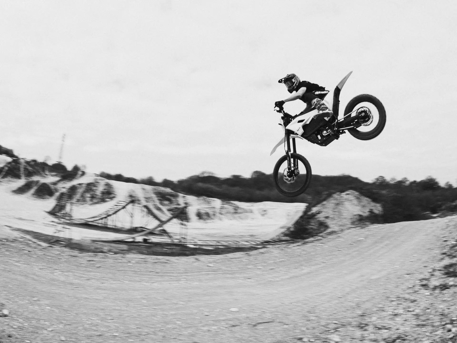 Stomp Haywire 2026 Electric Dirt Bike - Action riding photo