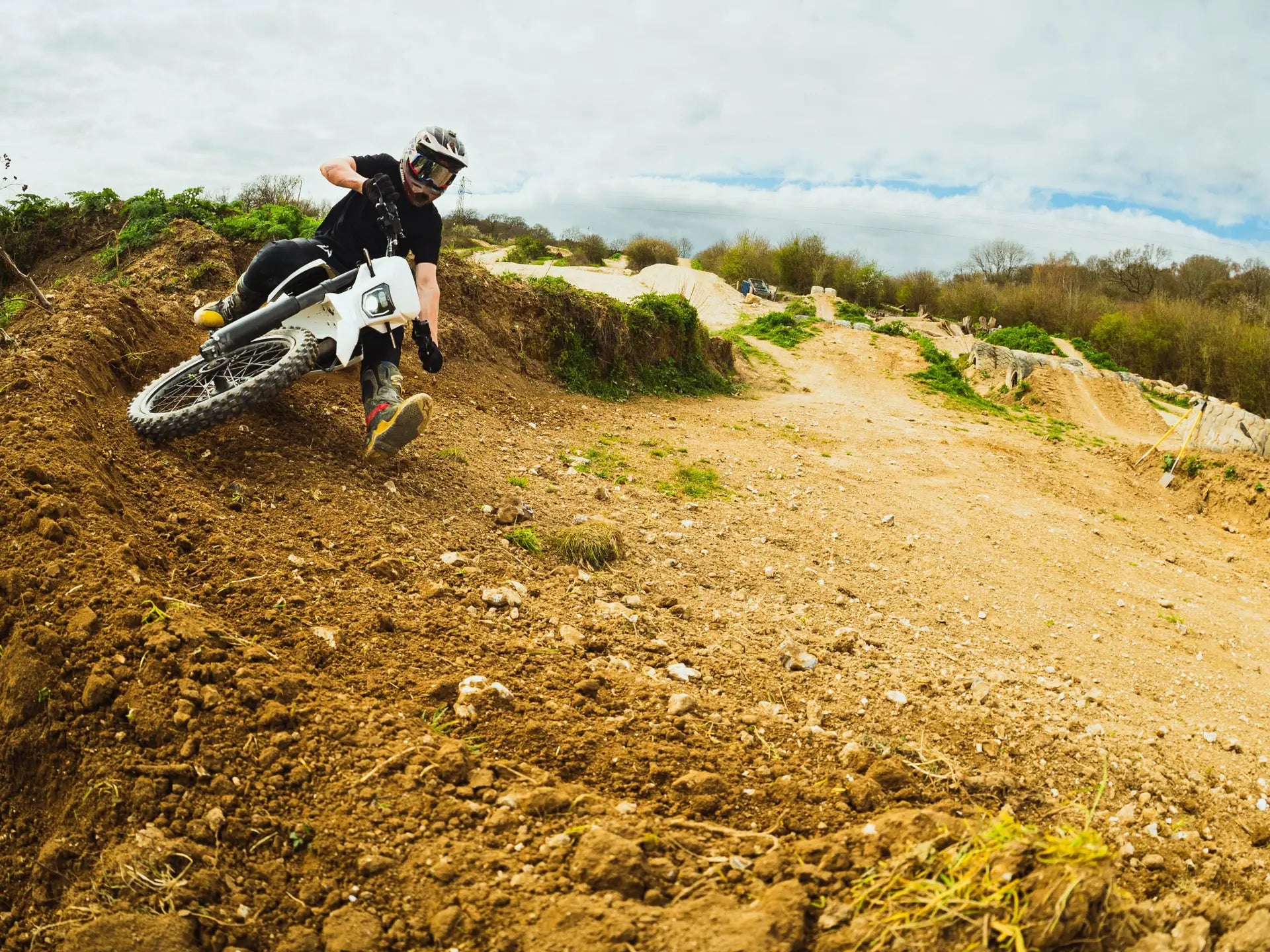 Stomp Haywire 2026 Electric Dirt Bike - Action riding photo