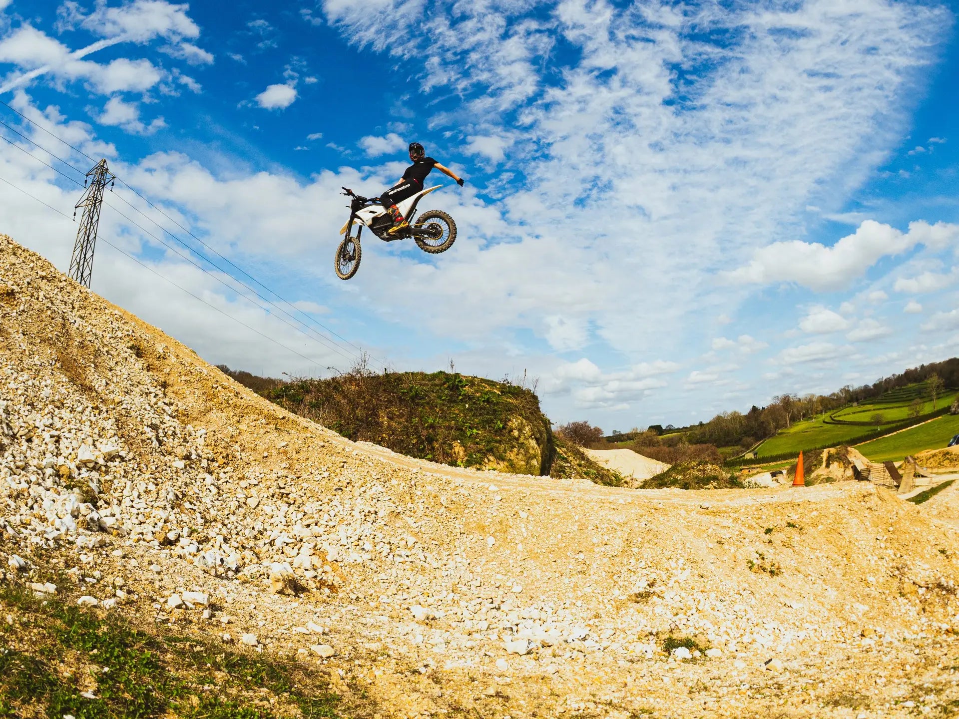 Stomp Haywire 2026 Electric Dirt Bike - Action riding photo