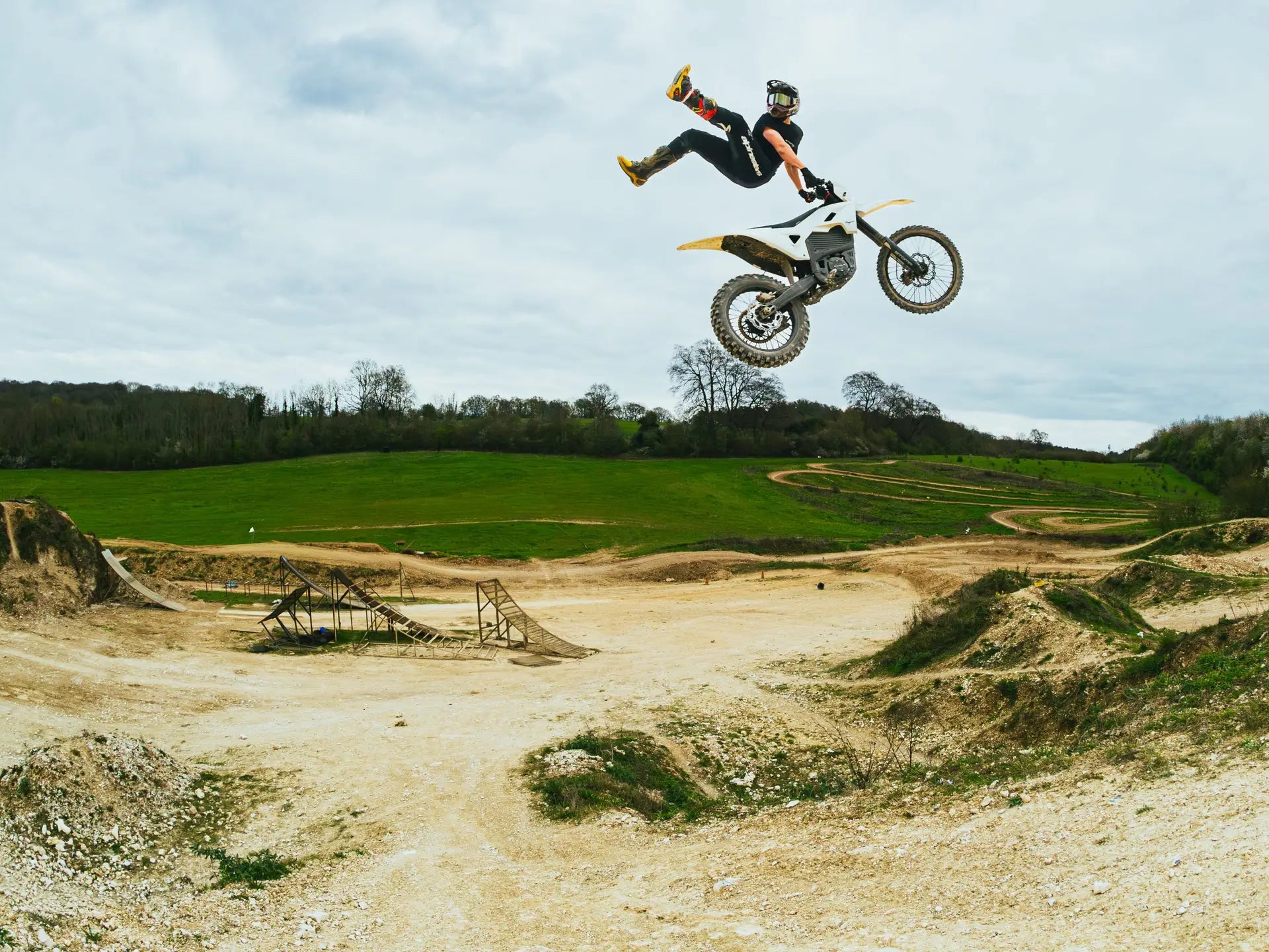 Stomp Haywire 2026 Electric Dirt Bike - Action riding photo