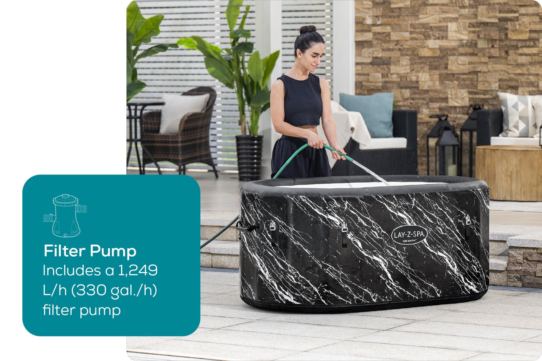 Lay-Z-Spa Glacial Dip Pro filter pump feature