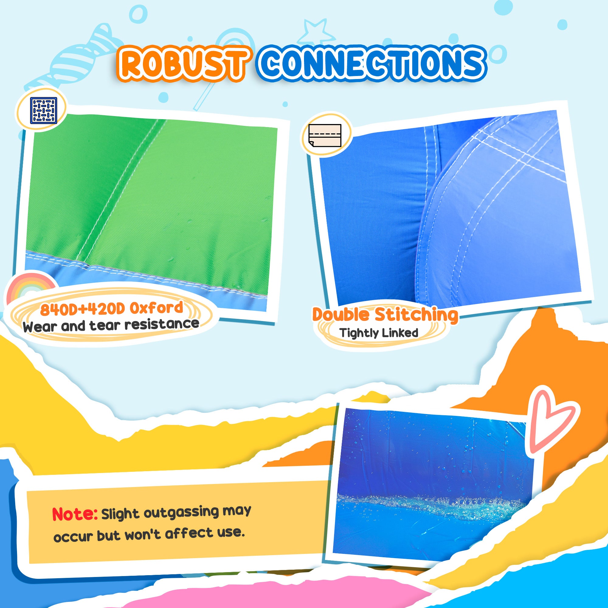 AIYAPLAY Bouncy Castle with Long Slide & Dart Board