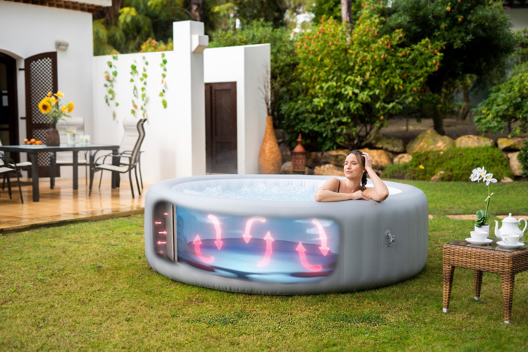 Lay-Z-Spa Grenada EnergySense® Smart AirJet™ 8 Person Hot Tub - official product image 7