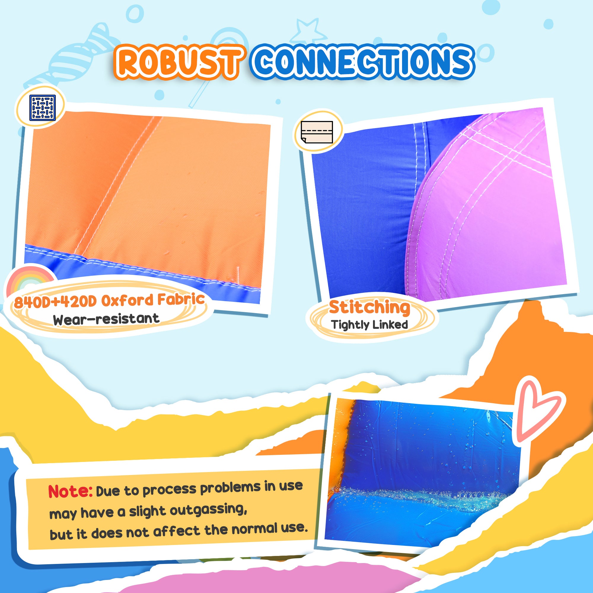 Outsunny Kids Bouncy Castle with Pool & Climbing Wall