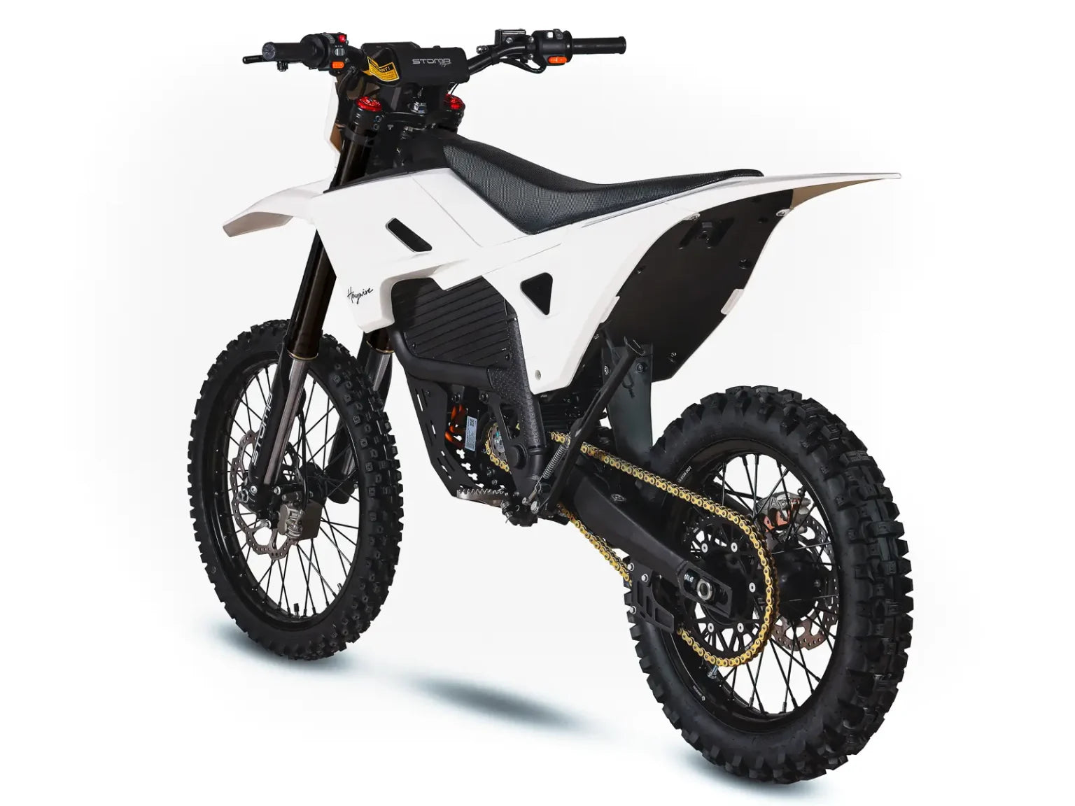Stomp Haywire 2026 Electric Dirt Bike - White product photo