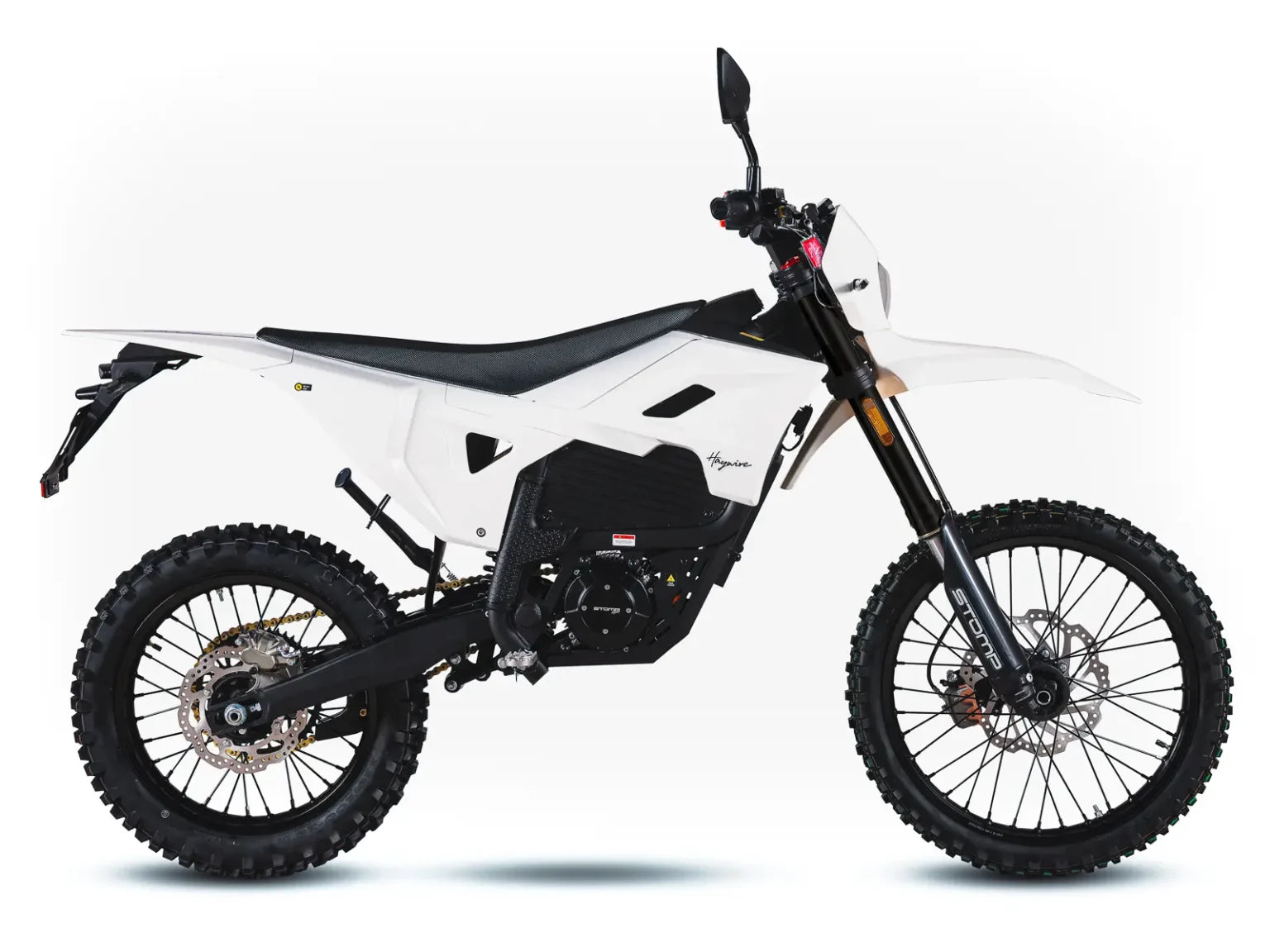 Stomp Haywire 2026 Electric Dirt Bike - White product photo