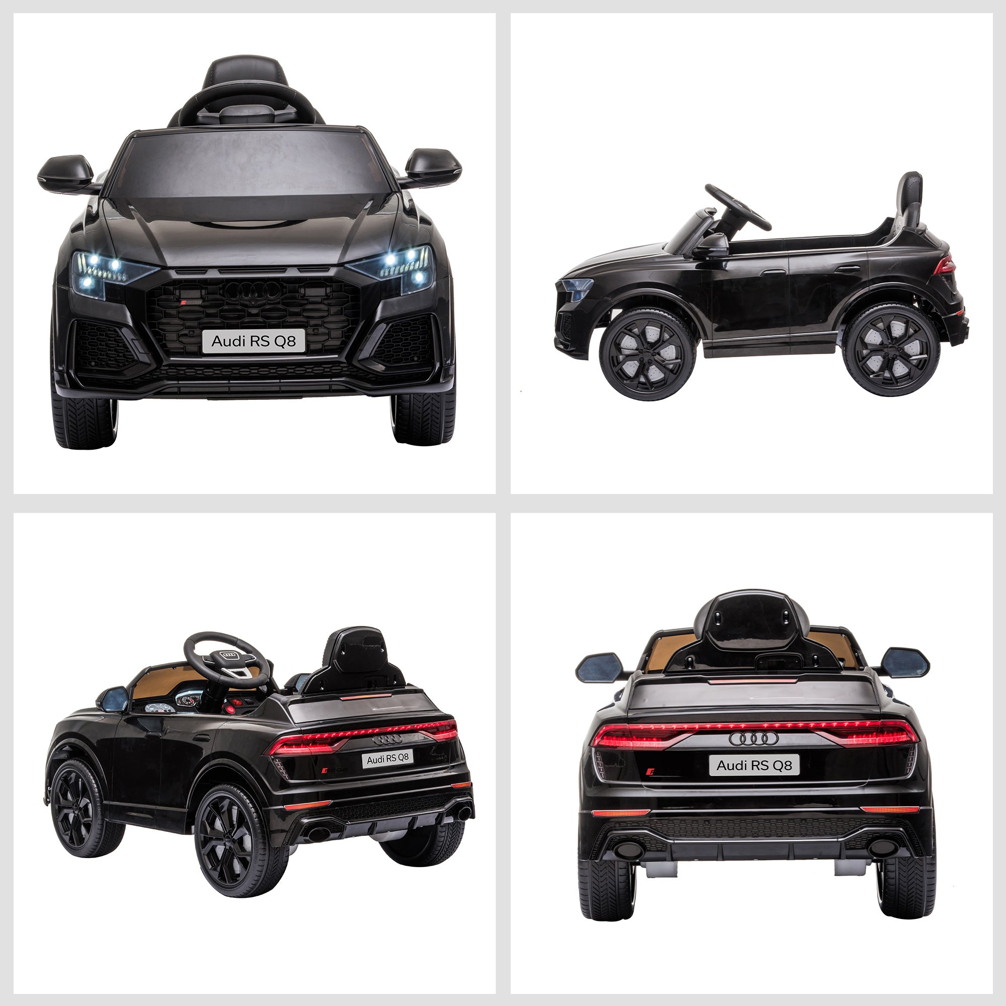 HOMCOM Audi RS Q8 6V Kids Ride-On Car - Black