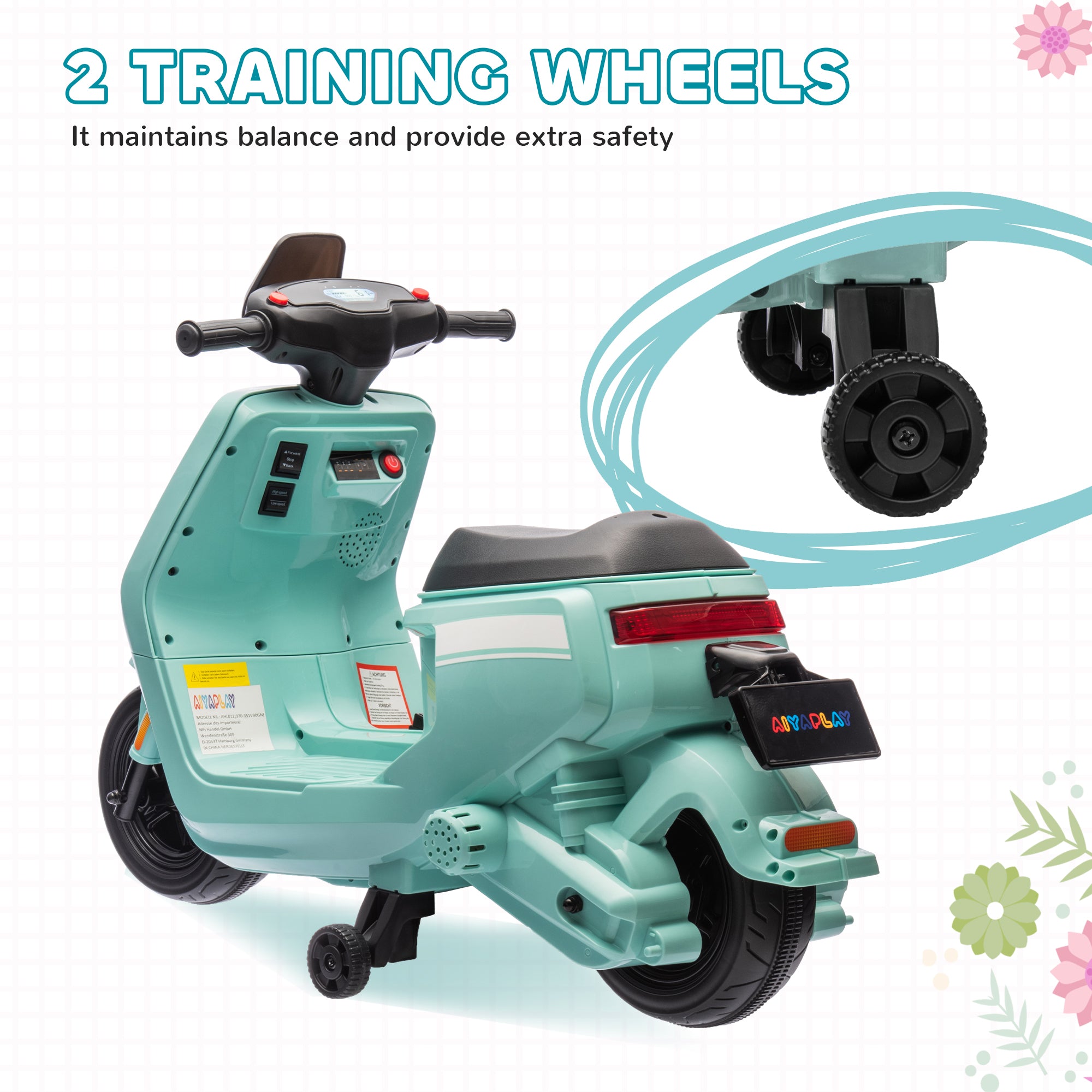 AIYAPLAY 6V Toddler Electric Motorbike
