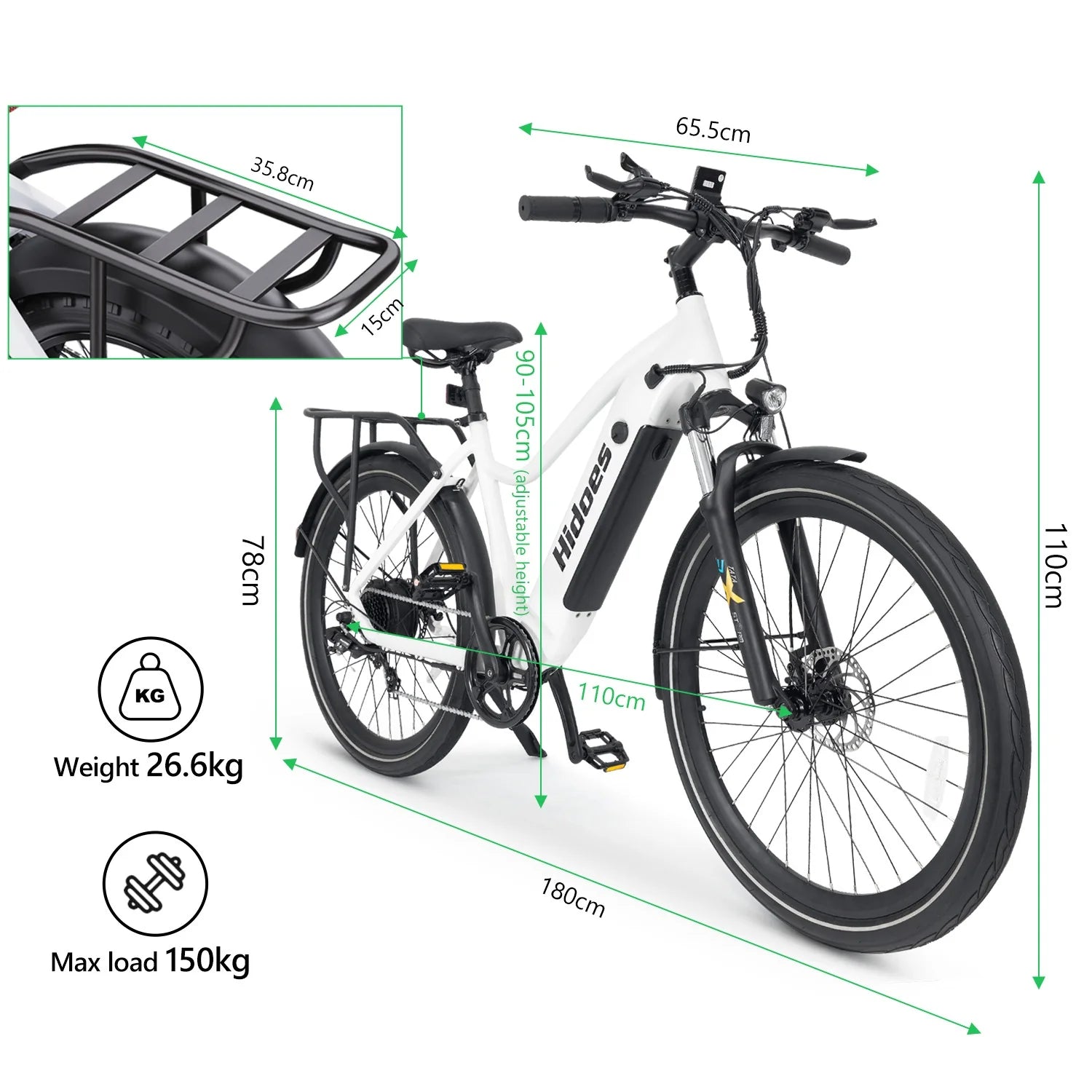 Hidoes BN1 Electric Bike 48V 13Ah 9