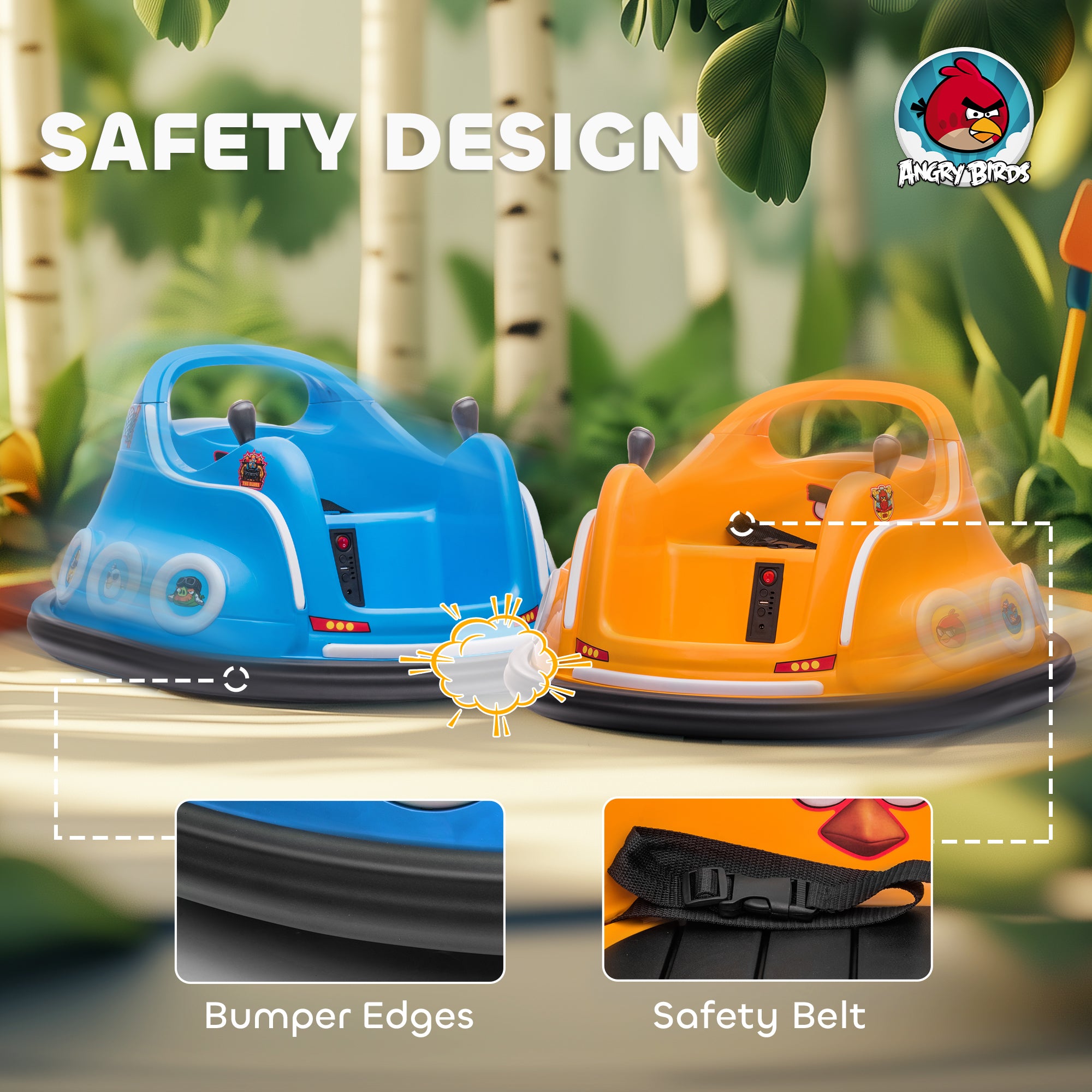 AIYAPLAY Angry Bird 12V Kids Bumper Car