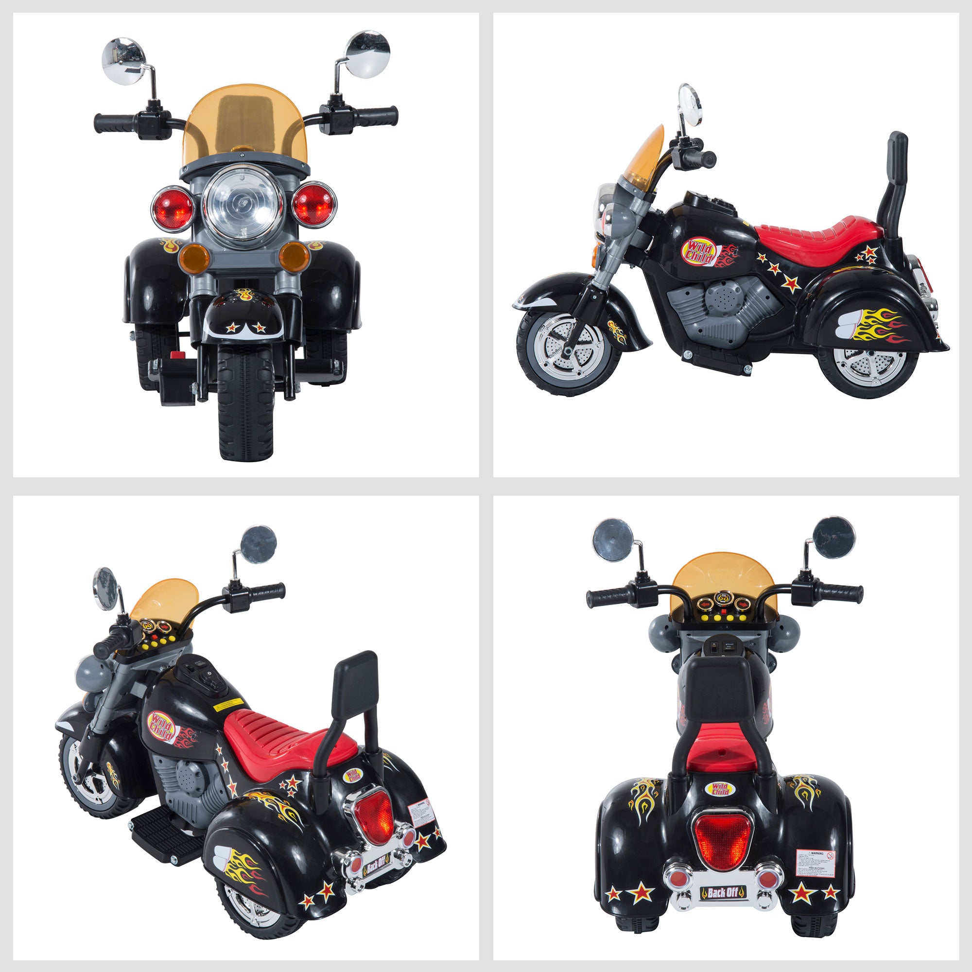 HOMCOM 6V Kids Electric Scooter Ride-On