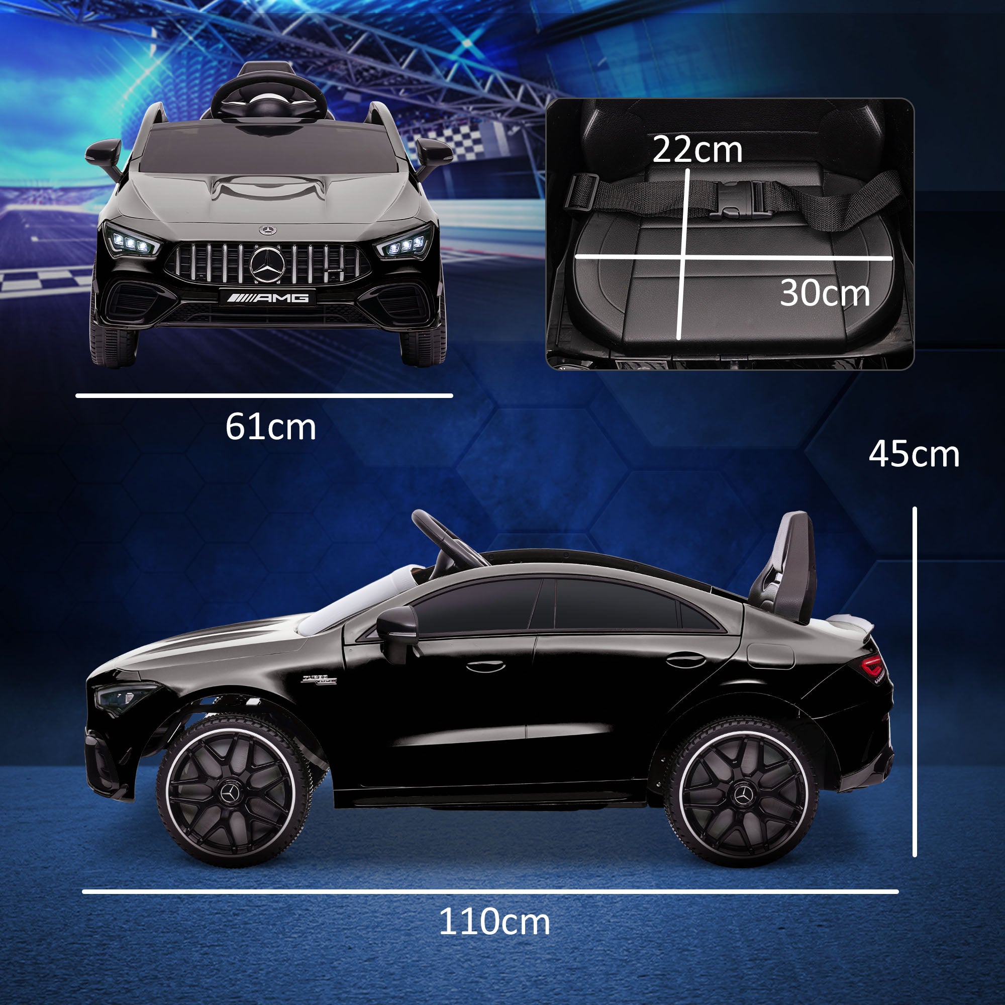 AIYAPLAY Mercedes-AMG CLA 45 12V Kids Ride-On Car