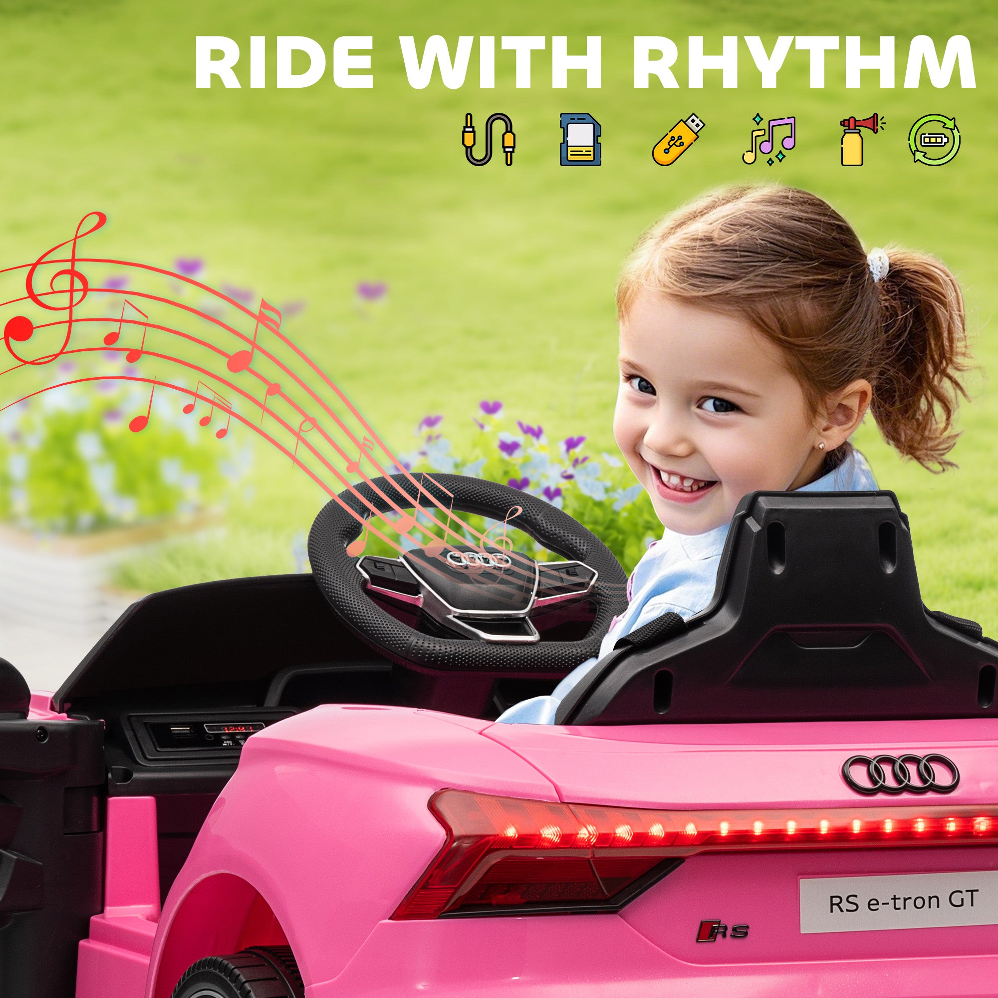HOMCOM Audi 12V Kids Electric Ride-On Car
