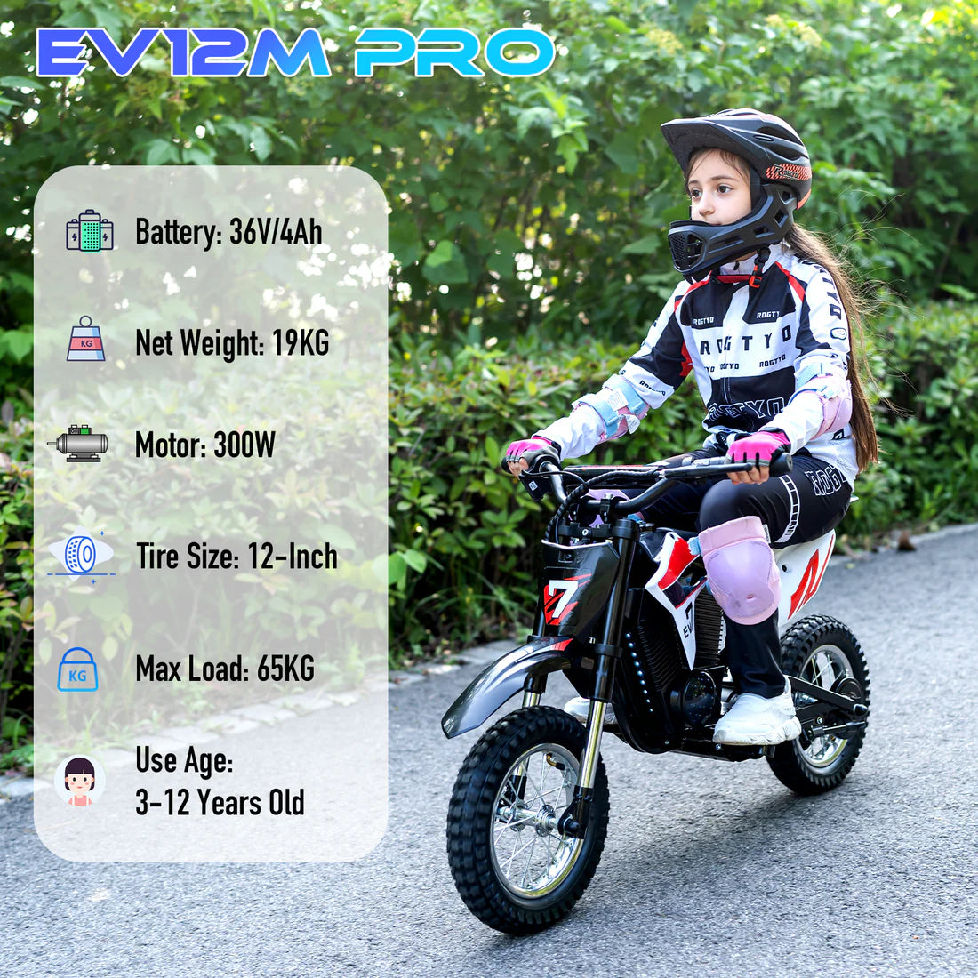 Evercross EV12M Pro 300W Kids Electric Dirt Bike