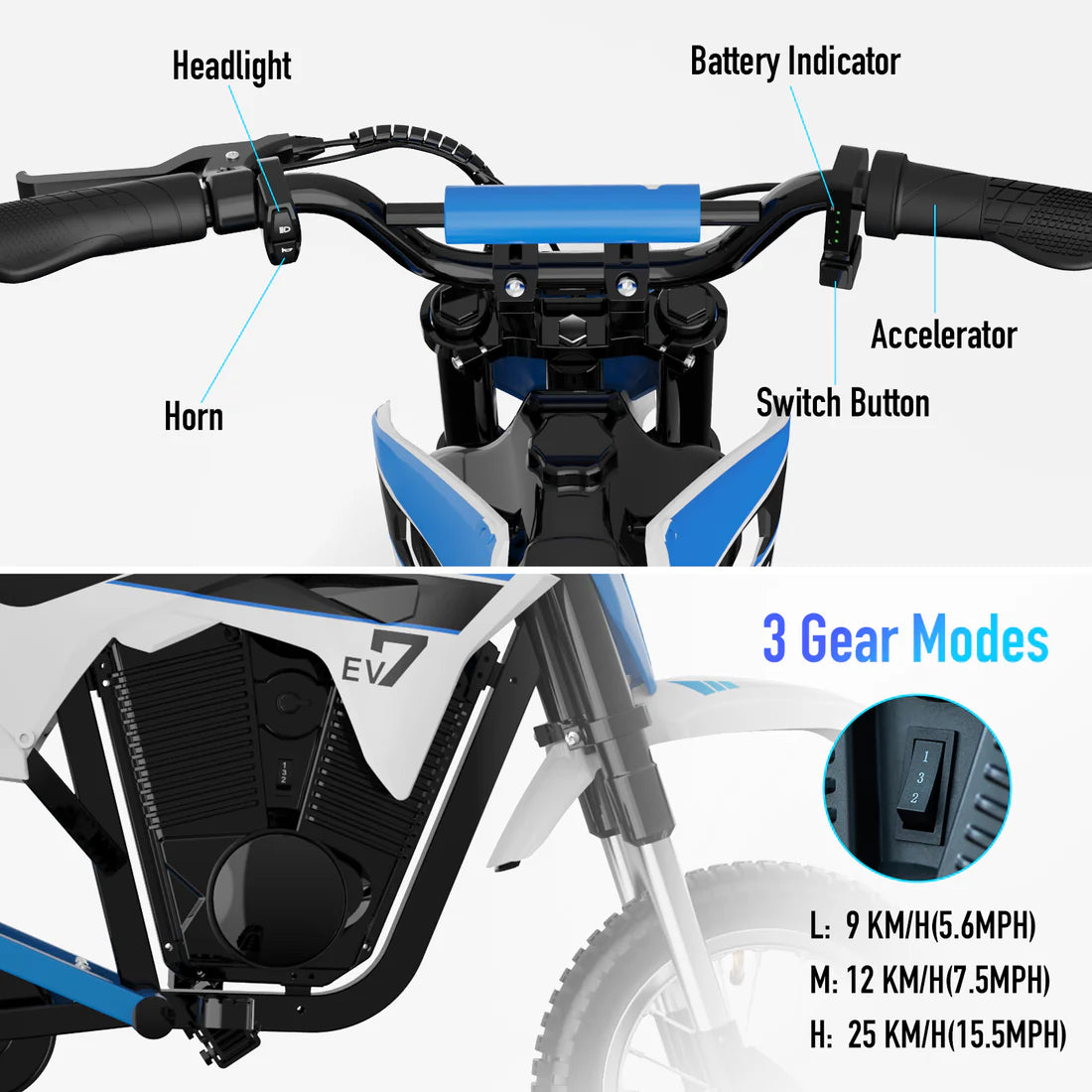 Evercross EV12M Pro 300W Kids Electric Dirt Bike
