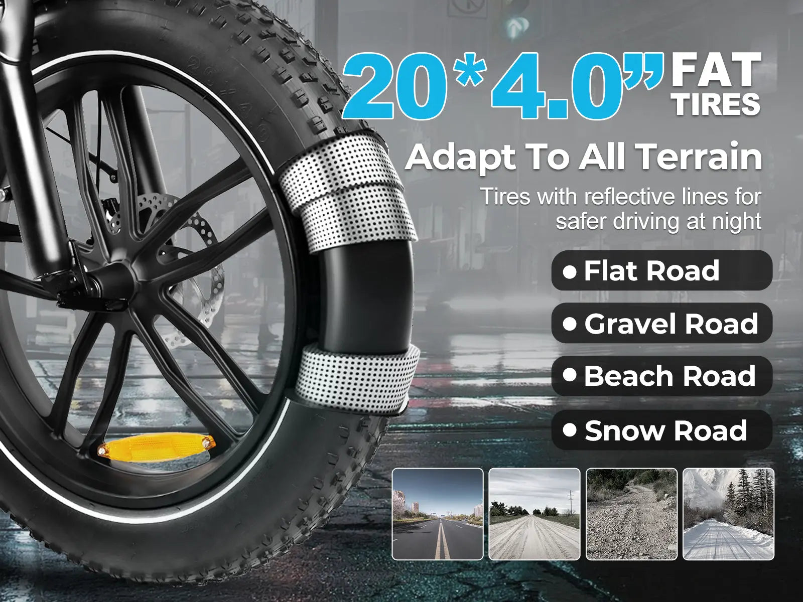 SAMEBIKE C05 Pro Fat Tyre Electric Bike 36V 13Ah 14