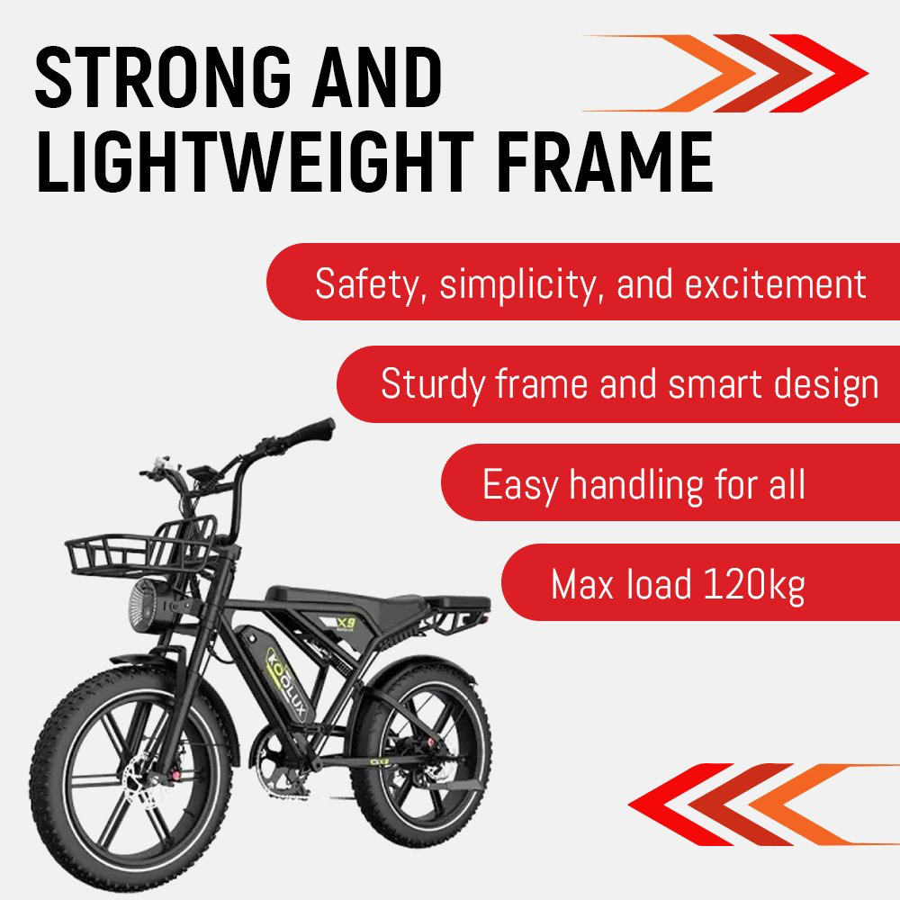 KOOLUX X9 Electric Bike 48V 15.6AH (Pro 31.2Ah) 12