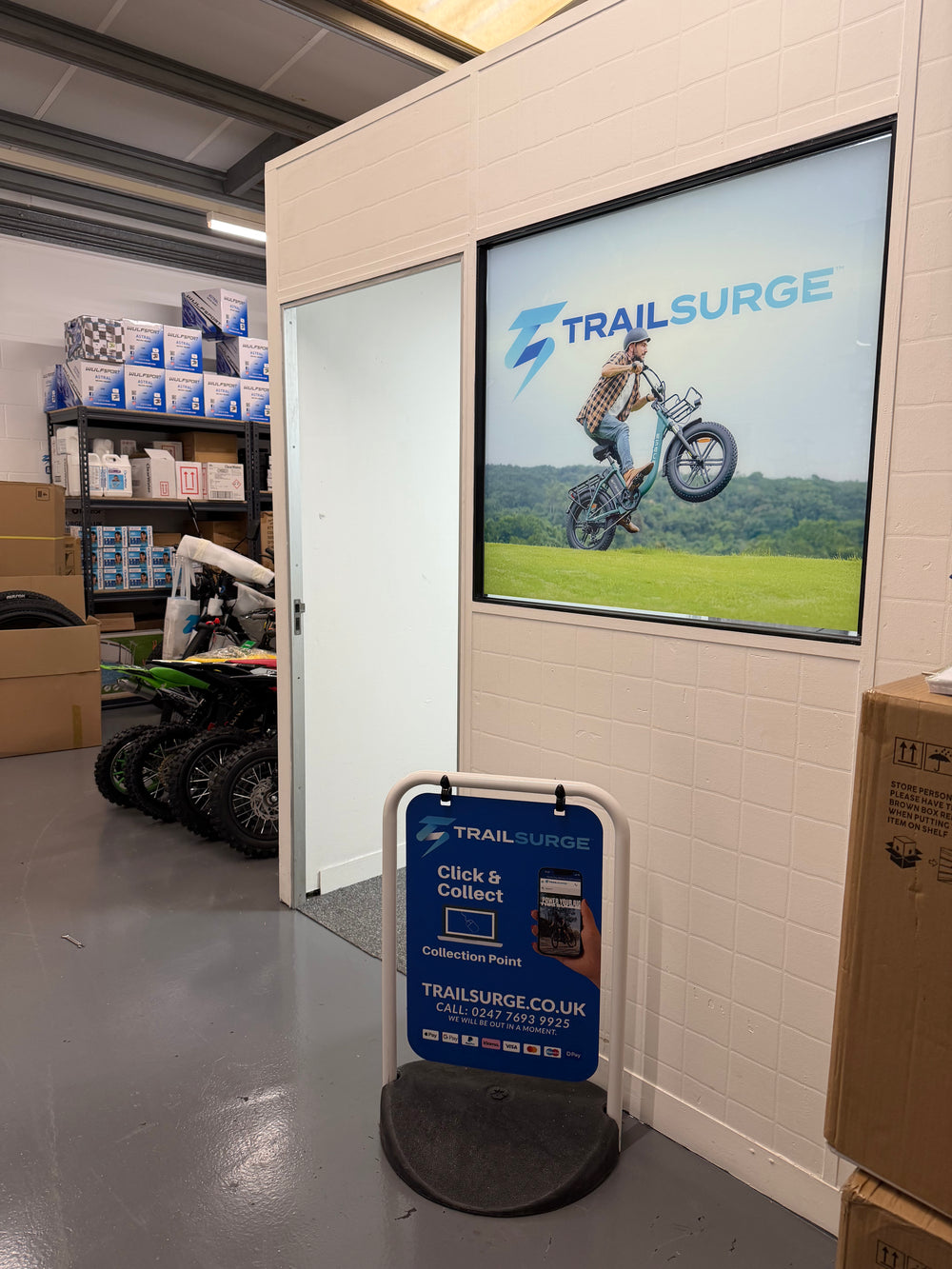 TrailSurge showroom and workshop support