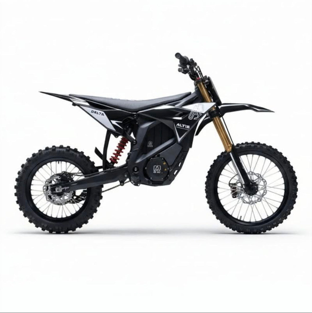 Altis Delta electric pit bike, three-quarter front view