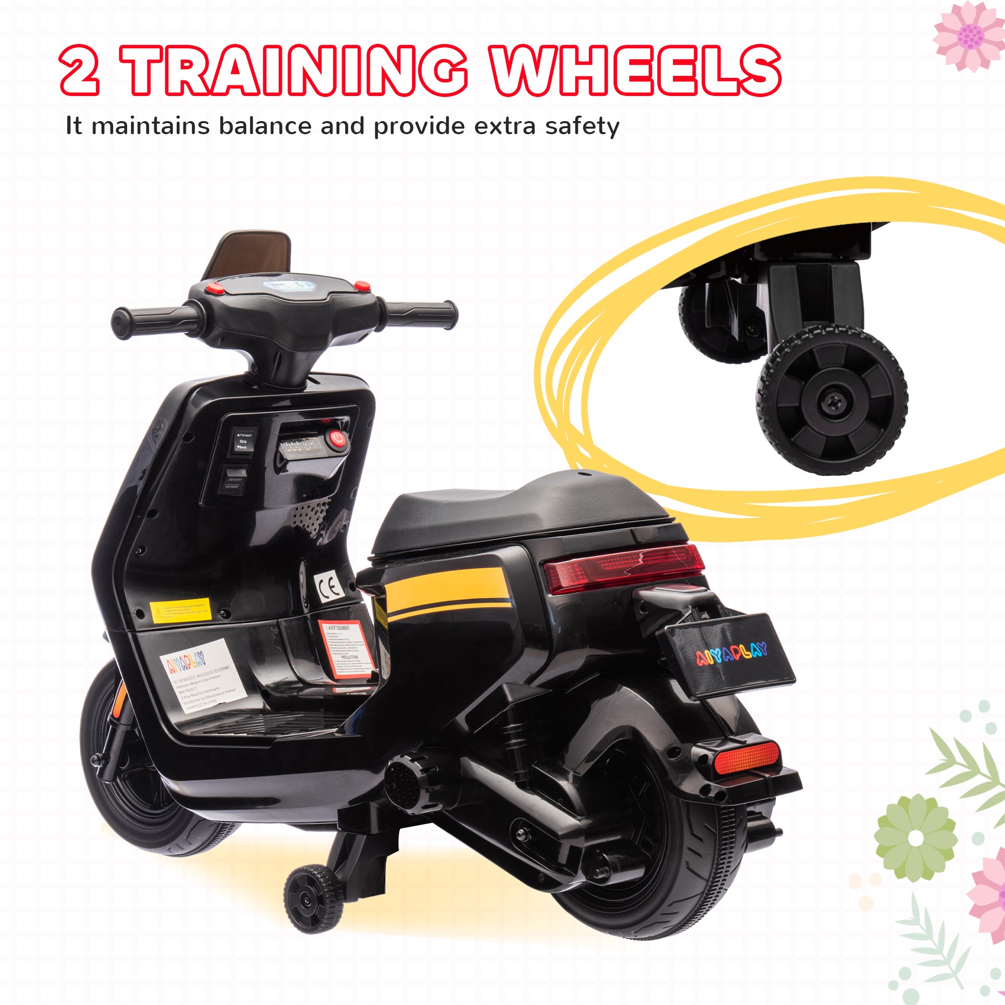 AIYAPLAY 6V Toddler Electric Motorbike