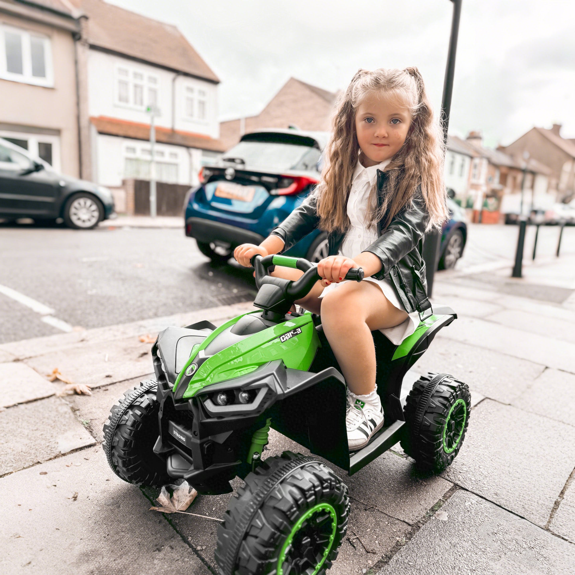 HOMCOM 12V Kids Electric Quad Bike - Green