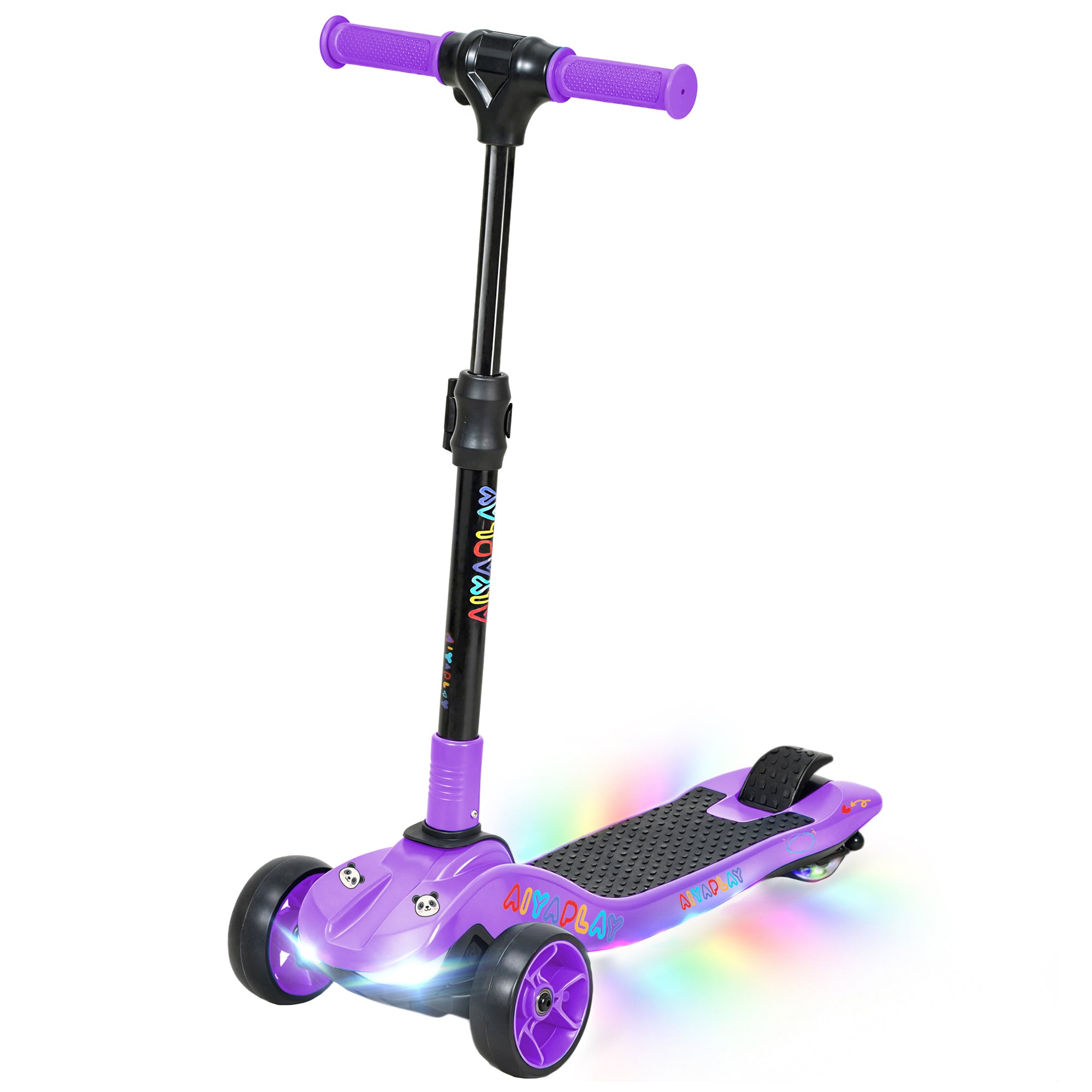 AIYAPLAY 3-Wheel Kids Electric Scooter - Purple