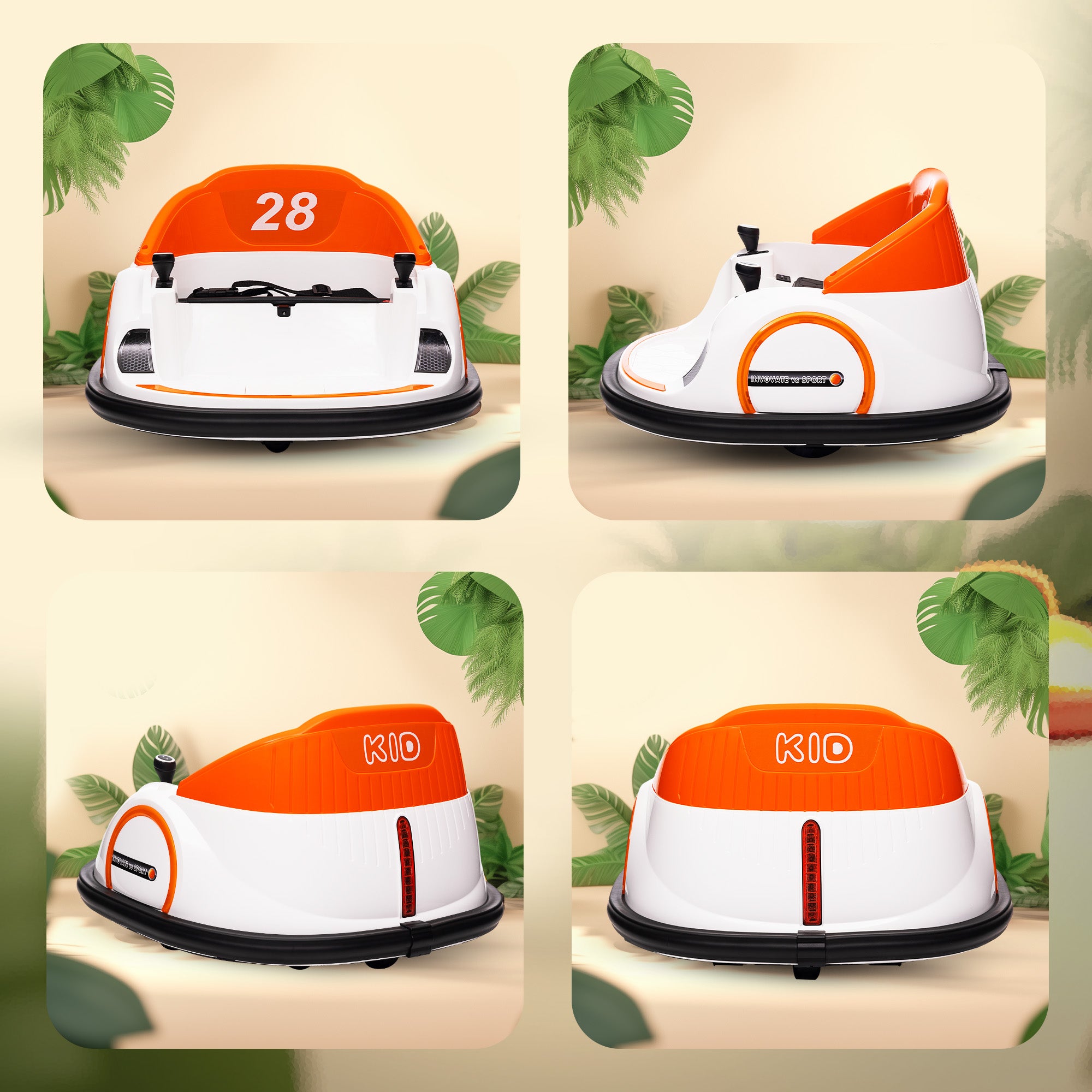 AIYAPLAY 12V Kids 360° Bumper Car with Remote