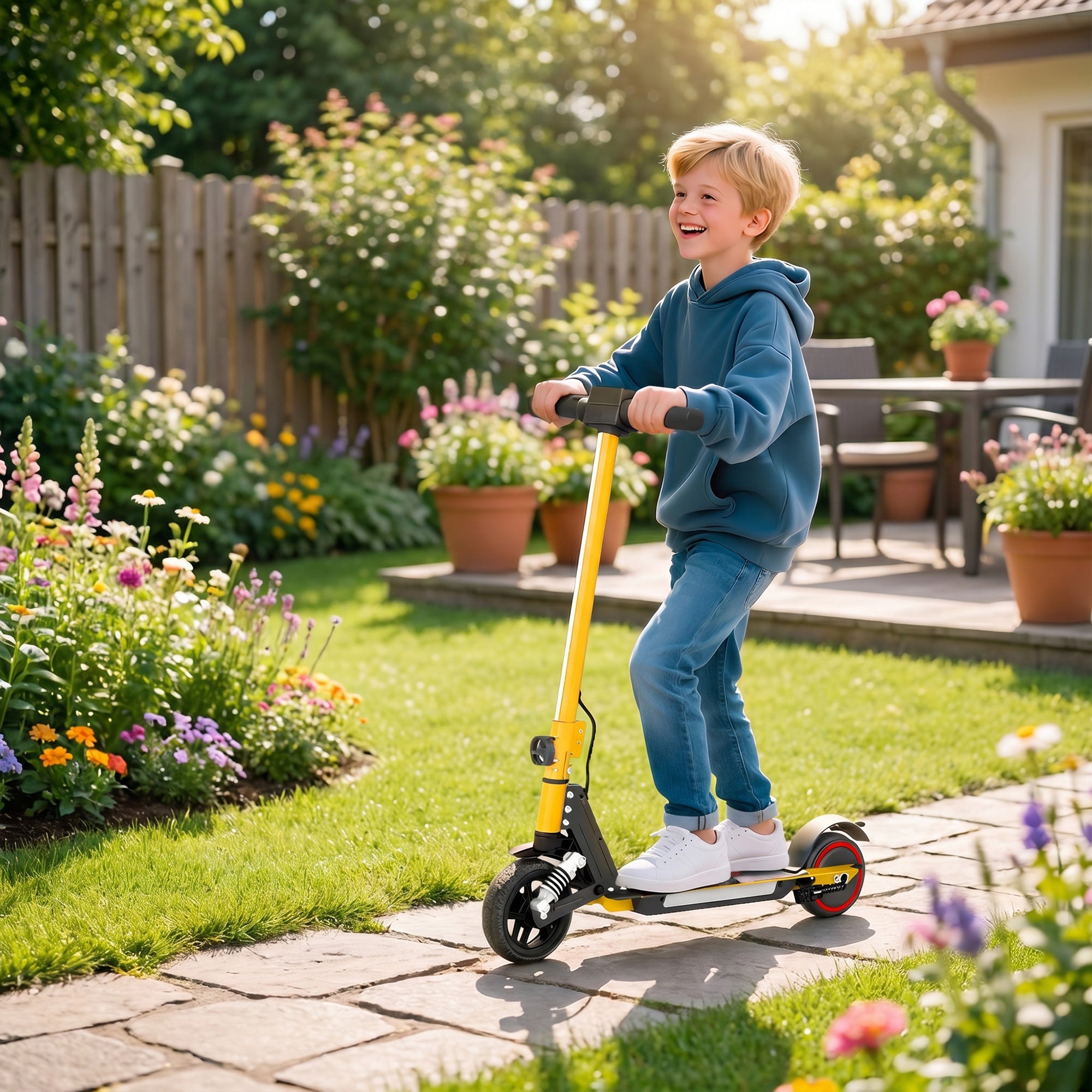 SPORTNOW Kids Electric Scooter with Suspension