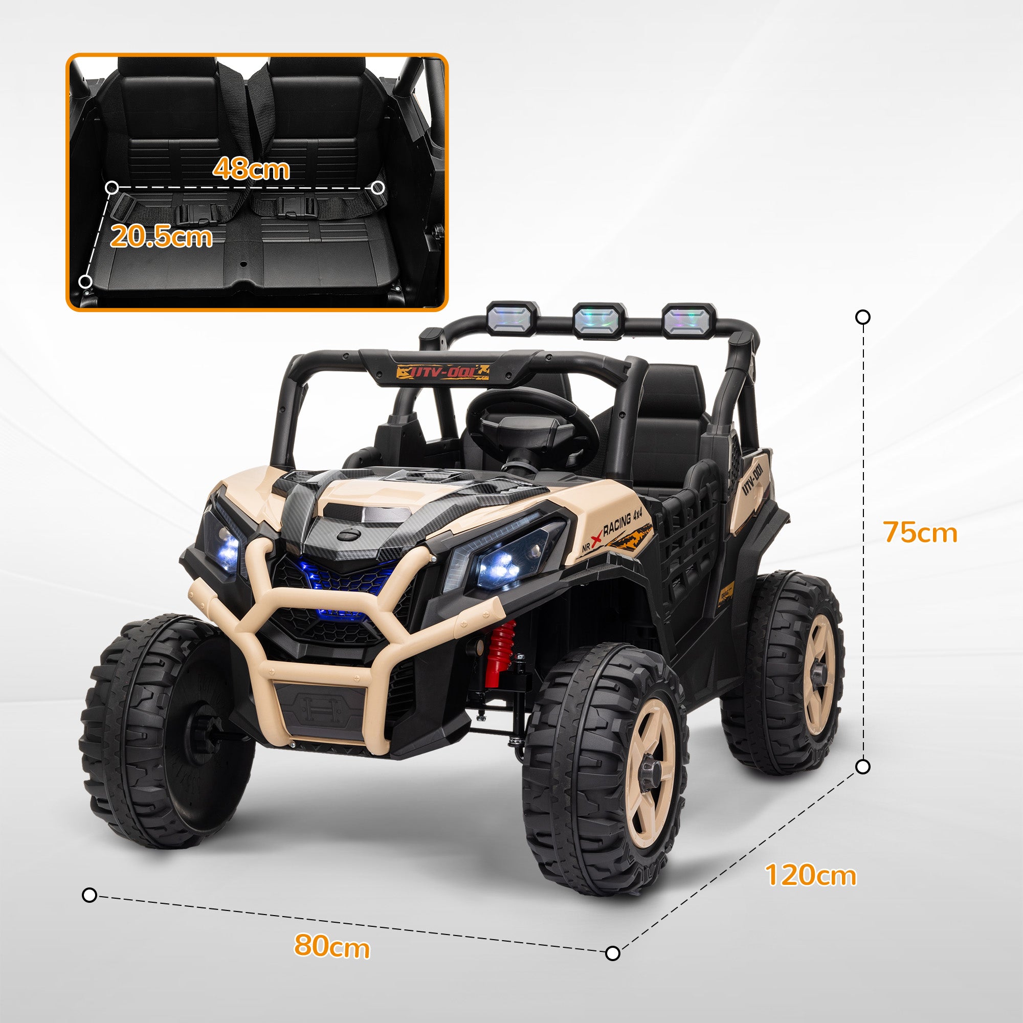 AIYAPLAY 24V 2 Seater Kids Electric Car with Remote Control 7