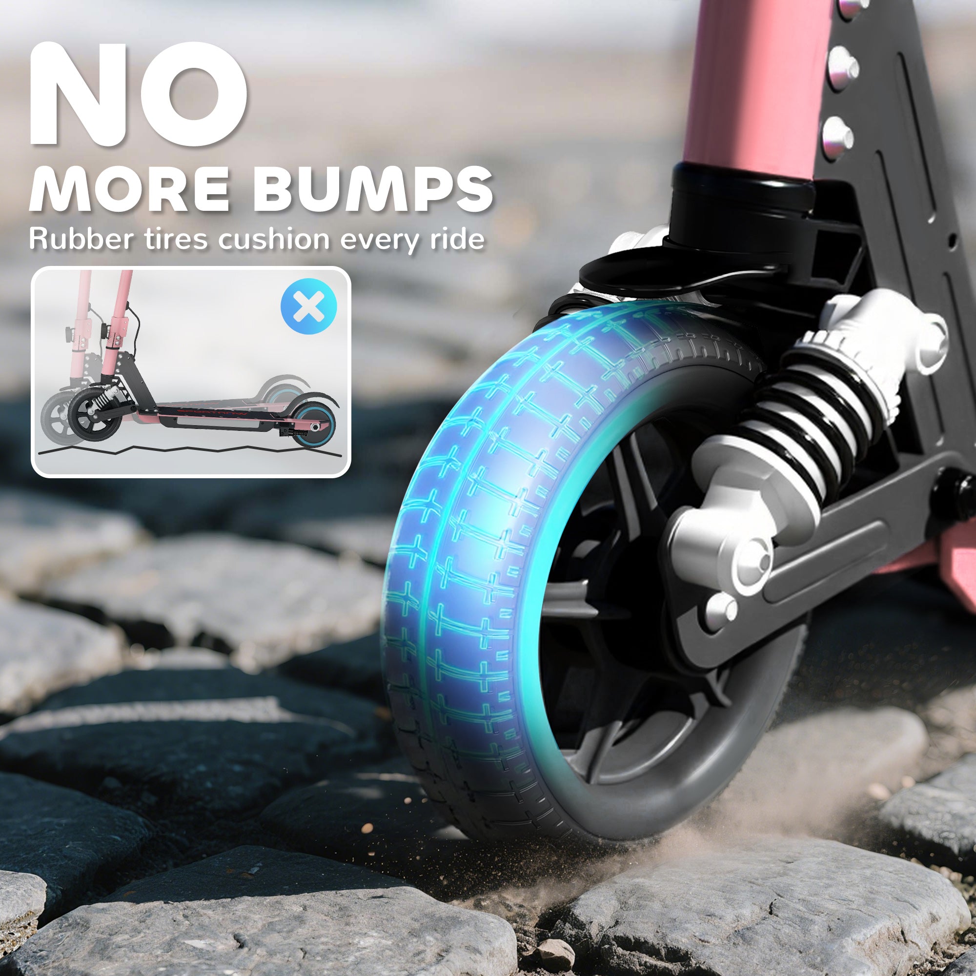 SPORTNOW Kids Electric Scooter with Suspension