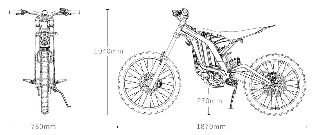 Surron Hyper Bee size and dimensions
