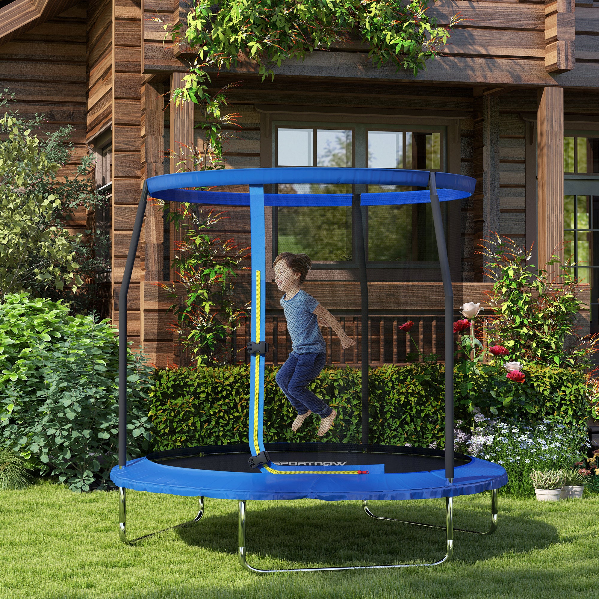 SPORTNOW 6ft Trampoline with Safety Enclosure Net 5